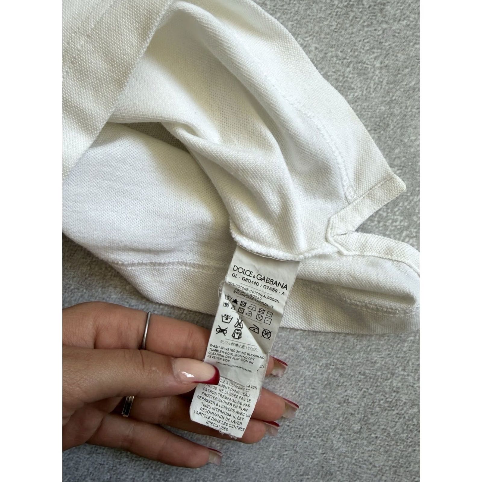 Dolce & Gabbana VINTAGE Dolce&Gabbana Polo Shirt Men S White Logo Classic 90s Theme Luxury Streetwear Size US S / EU 44-46 / 1 - 7 Thumbnail