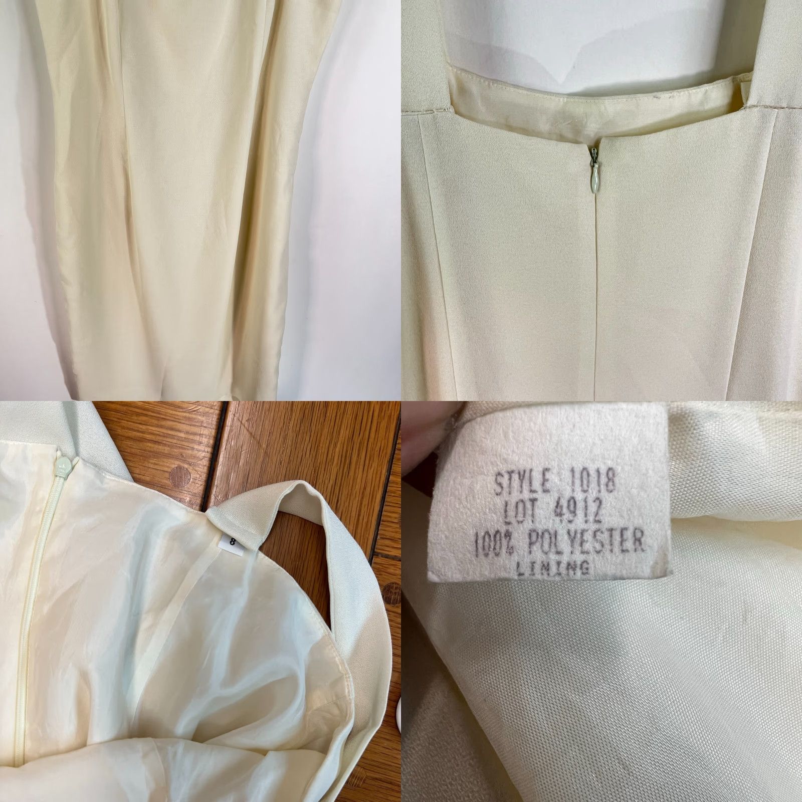 Vintage VINTAGE Nah Nah Ivory Slip Dress Suit with Rope & Pearls Size 8 Women Size M / US 6-8 / IT 42-44 - 8 Thumbnail