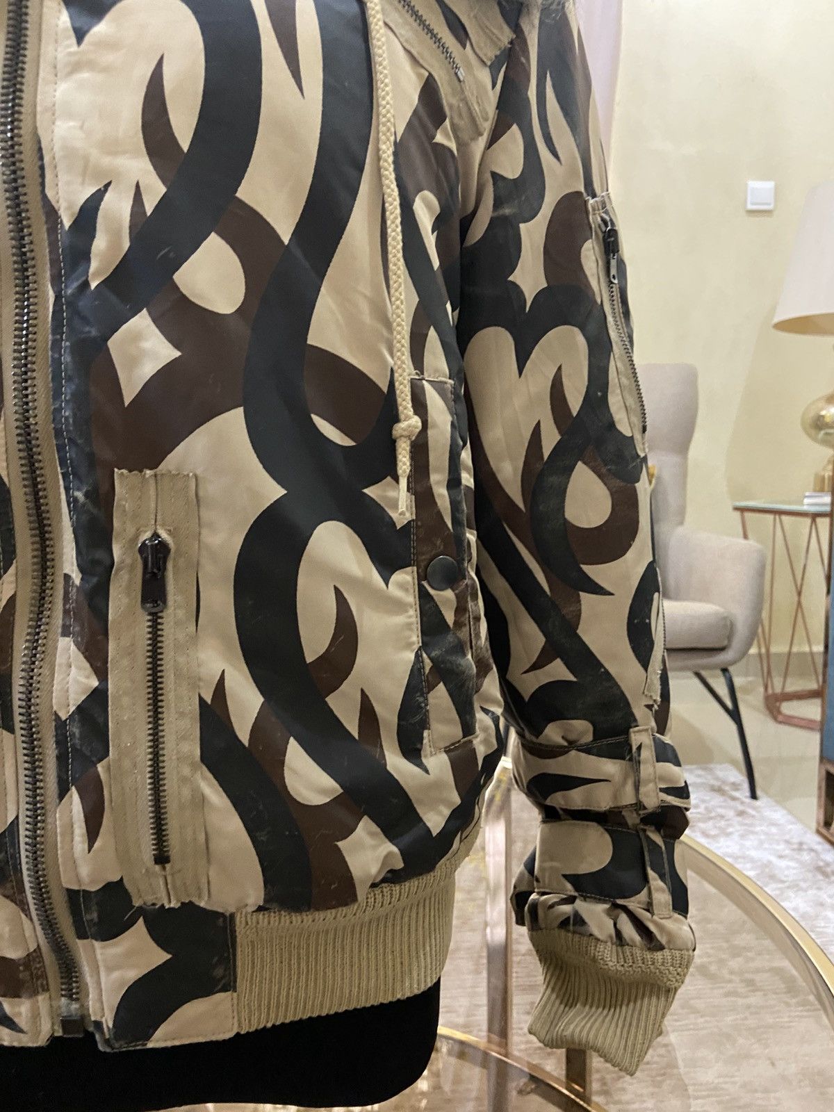 Number (N)ine AW04 NUMBER NINE TRIBAL CAMO PUFFER HOODED FAUX WINTERJACKET Size US S / EU 44-46 / 1 - 6 Thumbnail