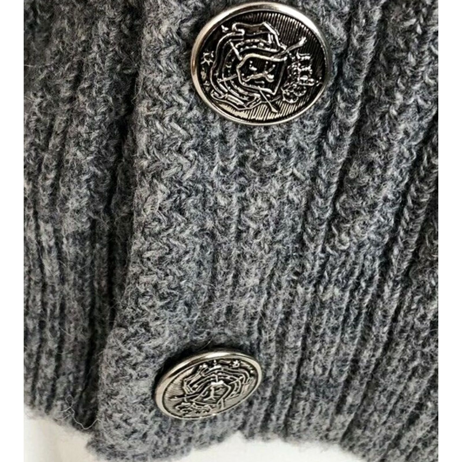 Sears Kings Road / Sears Mens M Cardigan Sweater Wool Gray 90s Vintage Knit Mens Size US M / EU 48-50 / 2 - 2 Thumbnail