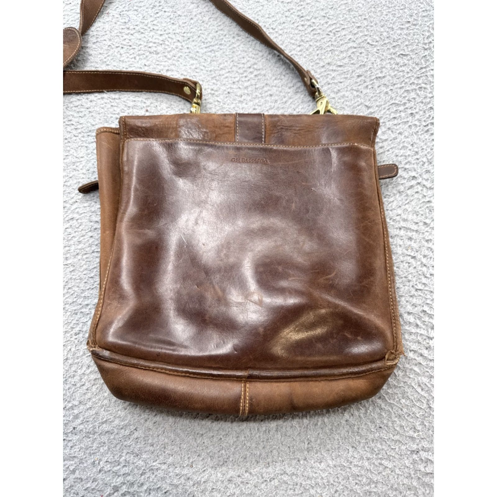 Vintage VINTAGE GH BASS & Co. Leather Purse Wallet ORGANIZER Shoulder Bag Size ONE SIZE - 3 Thumbnail