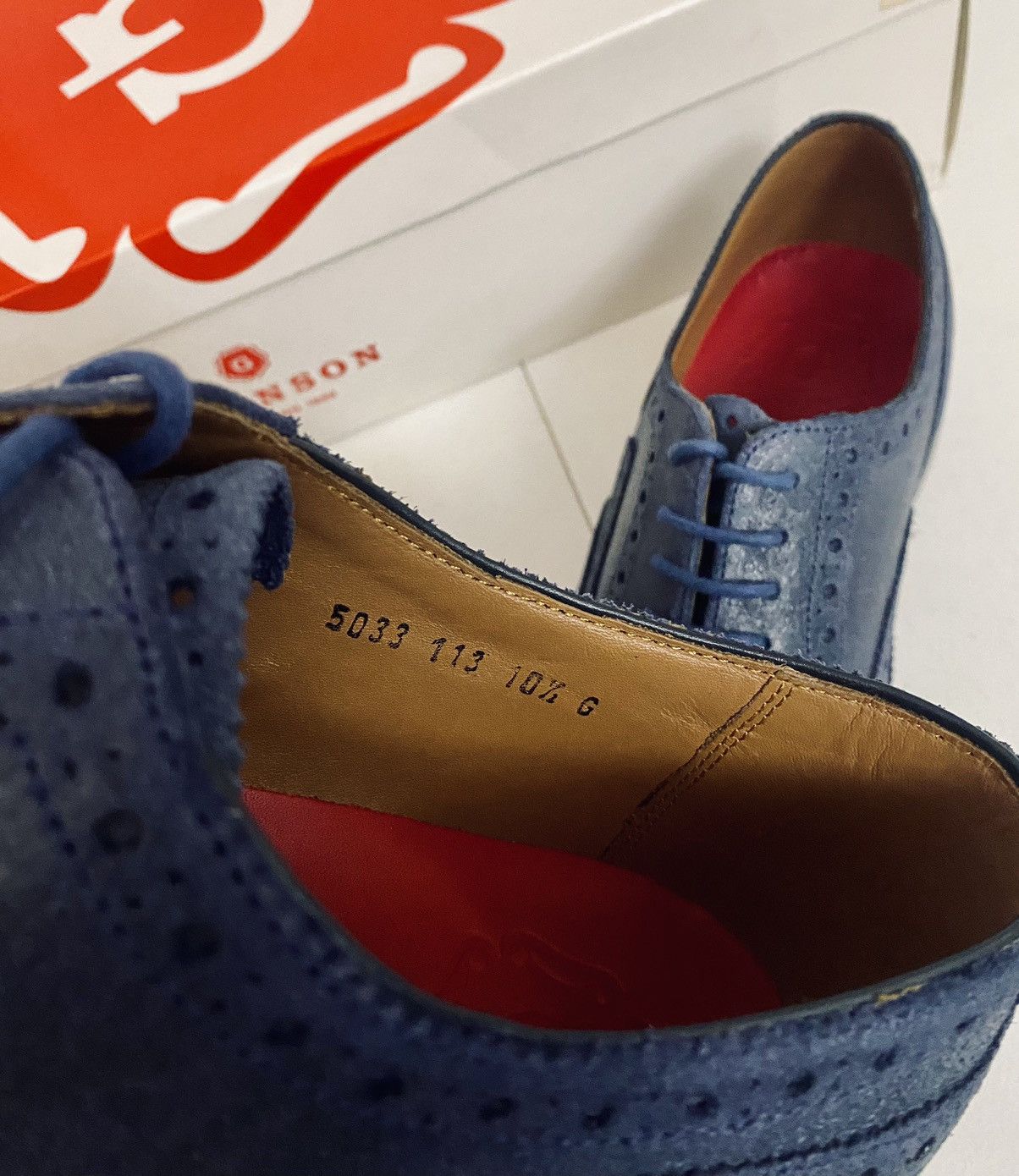 Grenson GRENSON 5033 Stanley Blue Raw Leather Brogue 11.5 New Size US 11.5 / EU 44-45 - 7 Thumbnail