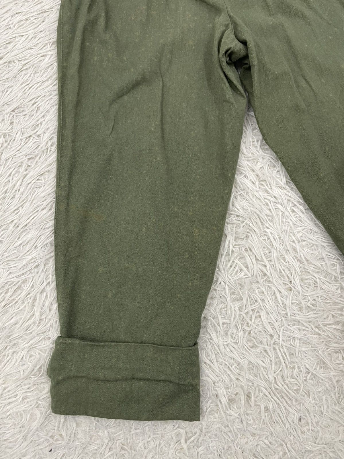 Yohji Yamamoto Vtg Y's Yohji Yanamoto Green Army Pant Size US 26 / EU 42 - 9 Thumbnail