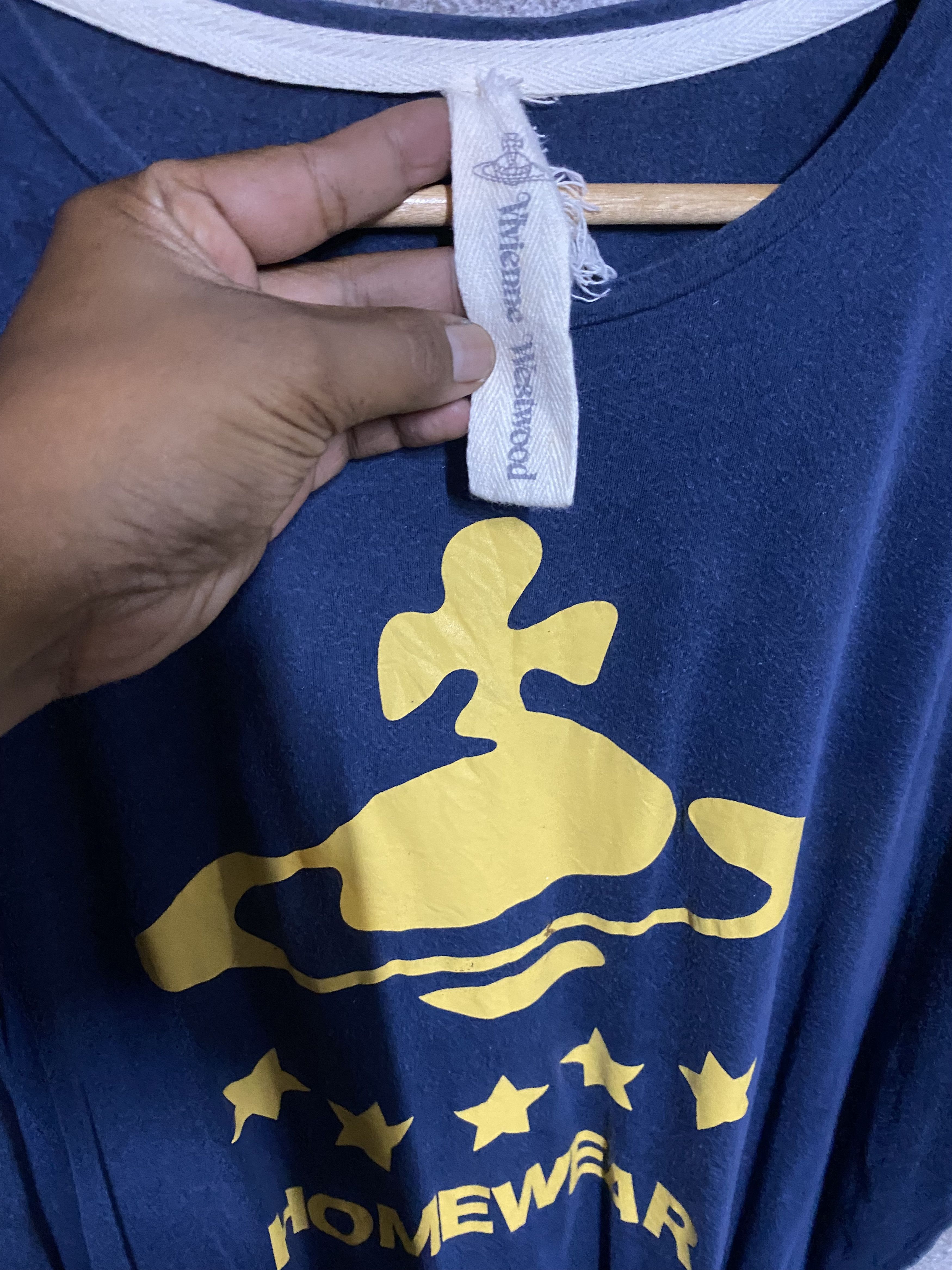 Vivienne Westwood Vivienne Westwood Homewear Big Logo Tshirt Navy Blue Size US L / EU 52-54 / 3 - 8 Thumbnail