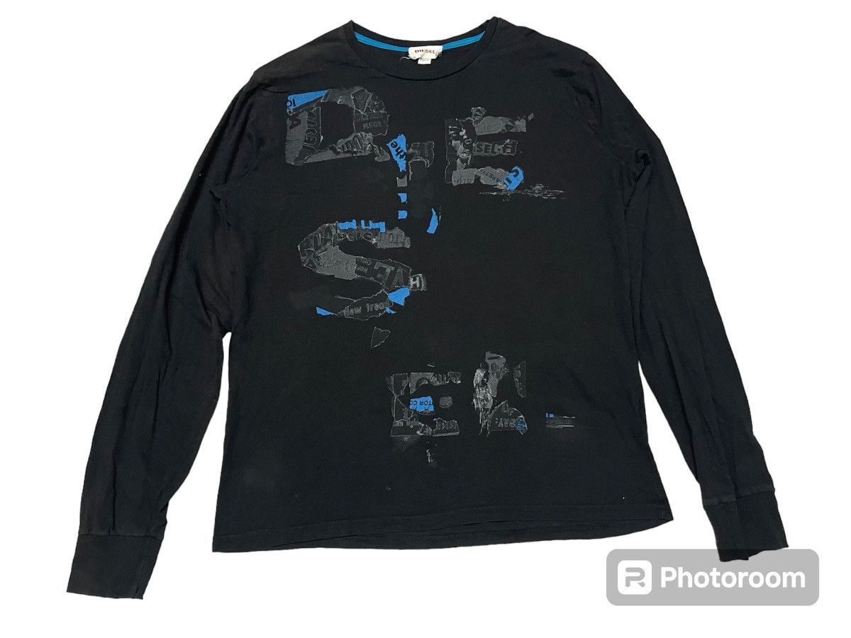 Diesel Y2K DIESEL LONG SLEEVE T SHIRT RARE DESIGN Size US XL / EU 56 / 4 - 1 Thumbnail