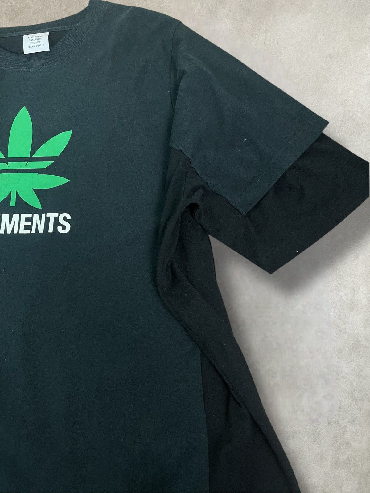 Ss2020 Vetements layered weed adidas parody oversized tee