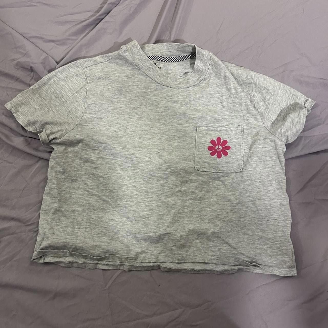 Volcom Volcom Women's Grey and Pink Tshirt Size XL / US 12-14 / IT 48-50 - 1 Thumbnail