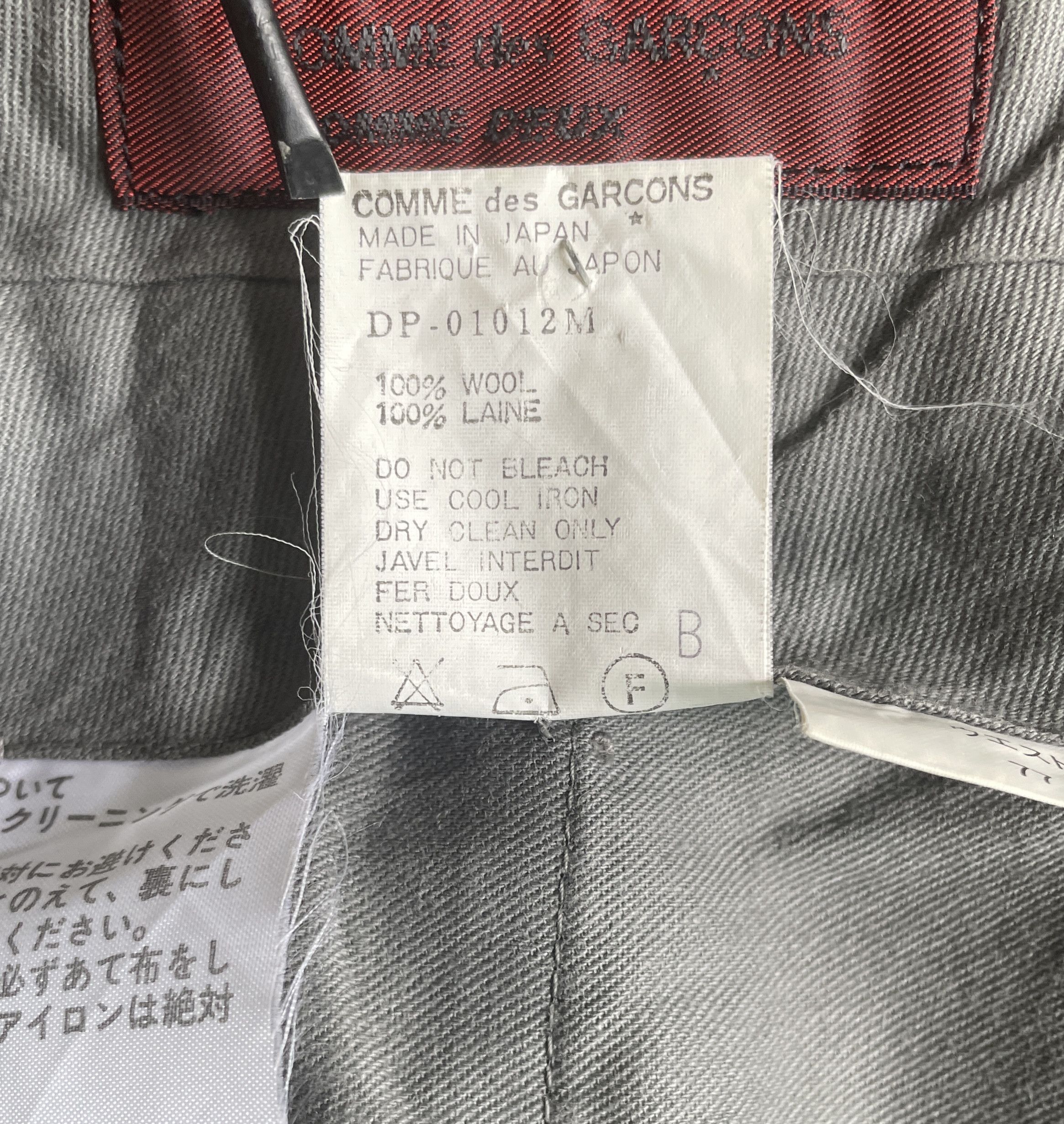 Comme des Garcons Homme Deux CDGH Deux 1990 Vintage Wool Laine Pants Size US 30 / EU 46 - 4 Thumbnail