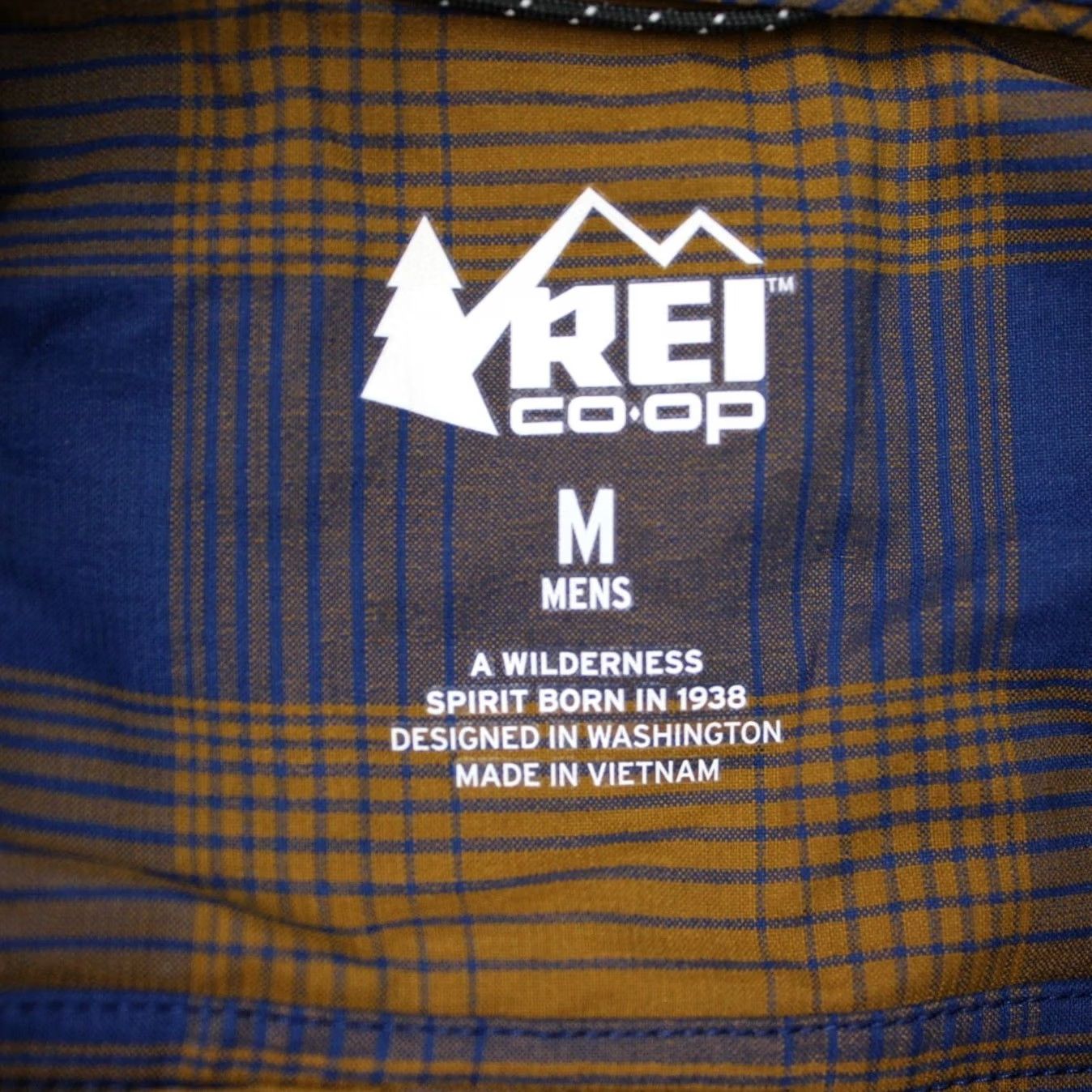 Vintage REI Co-op Shirt Men Medium Blue/Gold Plaid Roll Sleeve Nylon Stretch Long Sleeve Size US M / EU 48-50 / 2 - 7 Thumbnail