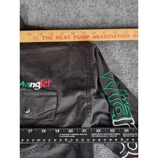 Wrangler Wrangler Mexican Flag Pearl Snap Shirt Men Sz M Black Ranchw Size US M / EU 48-50 / 2 - 5 Thumbnail