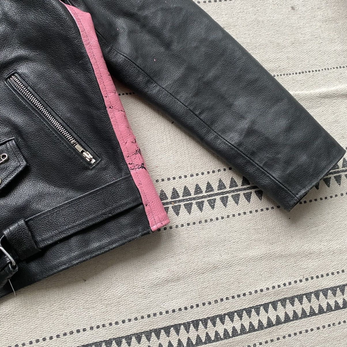 Genuine Leather Vintage 80s Heavy Punk Real Leather biker Jacket Sex Pistols Size S / US 4 / IT 40 - 5 Thumbnail