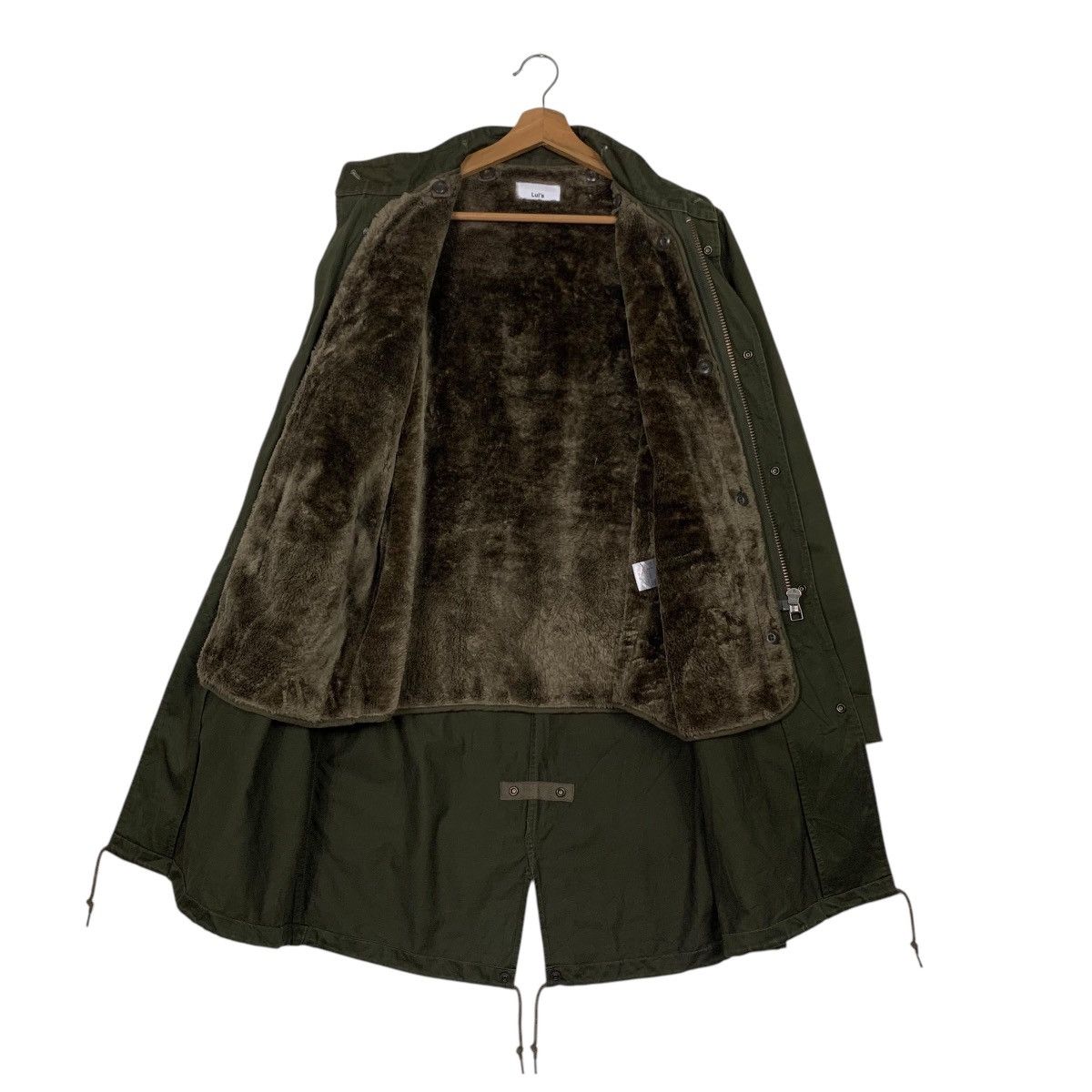 Lui's LUI’S Faux Fur Lined Olive Green Parka Jacket #2506-C113 Size US S / EU 44-46 / 1 - 12 Thumbnail