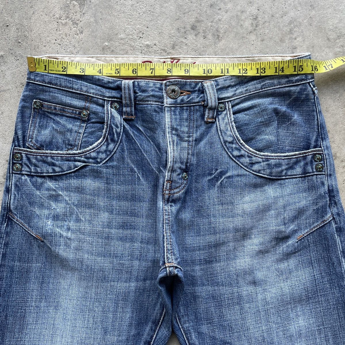 Japanese Brand W32💥 Vintage Back Number Japan Distressed Faded Jeans Pants Size US 32 / EU 48 - 6 Thumbnail
