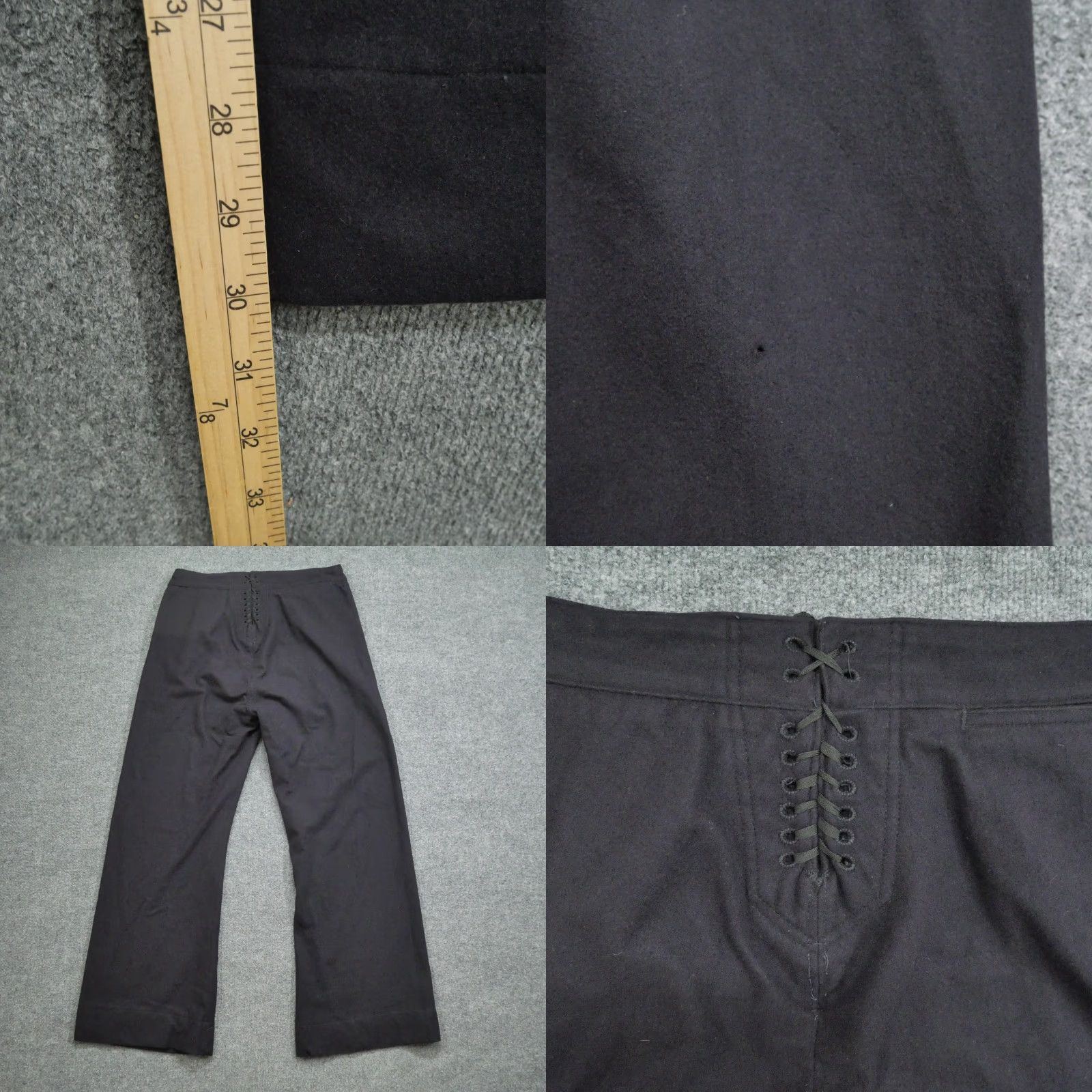 Vintage VINTAGE US Navy Pants Mens 31x30 Blue Wool Chino 36XL Regular Inseam 30 in Front Flat Front Casual Pockets Wool Navy United States Men XS? Size US 31 - 8 Thumbnail