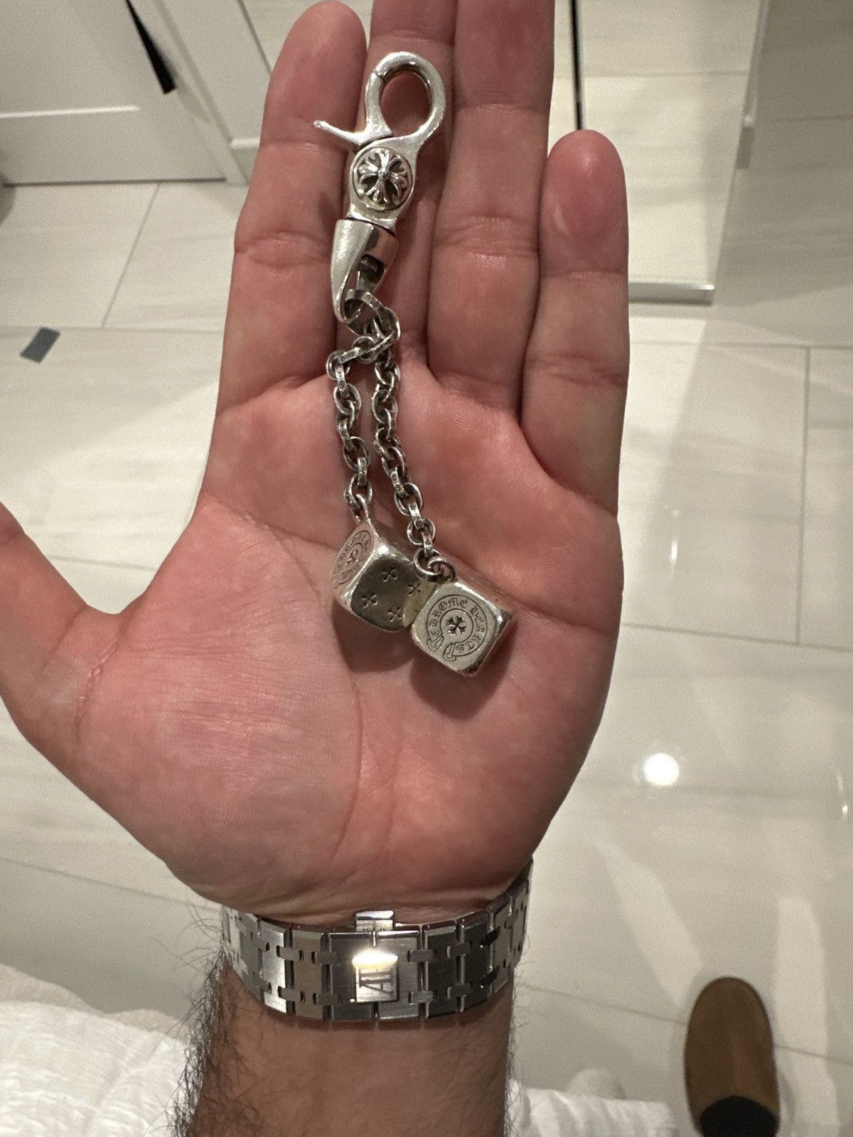 Chrome Hearts Chrome hearts dice key chain Grailed