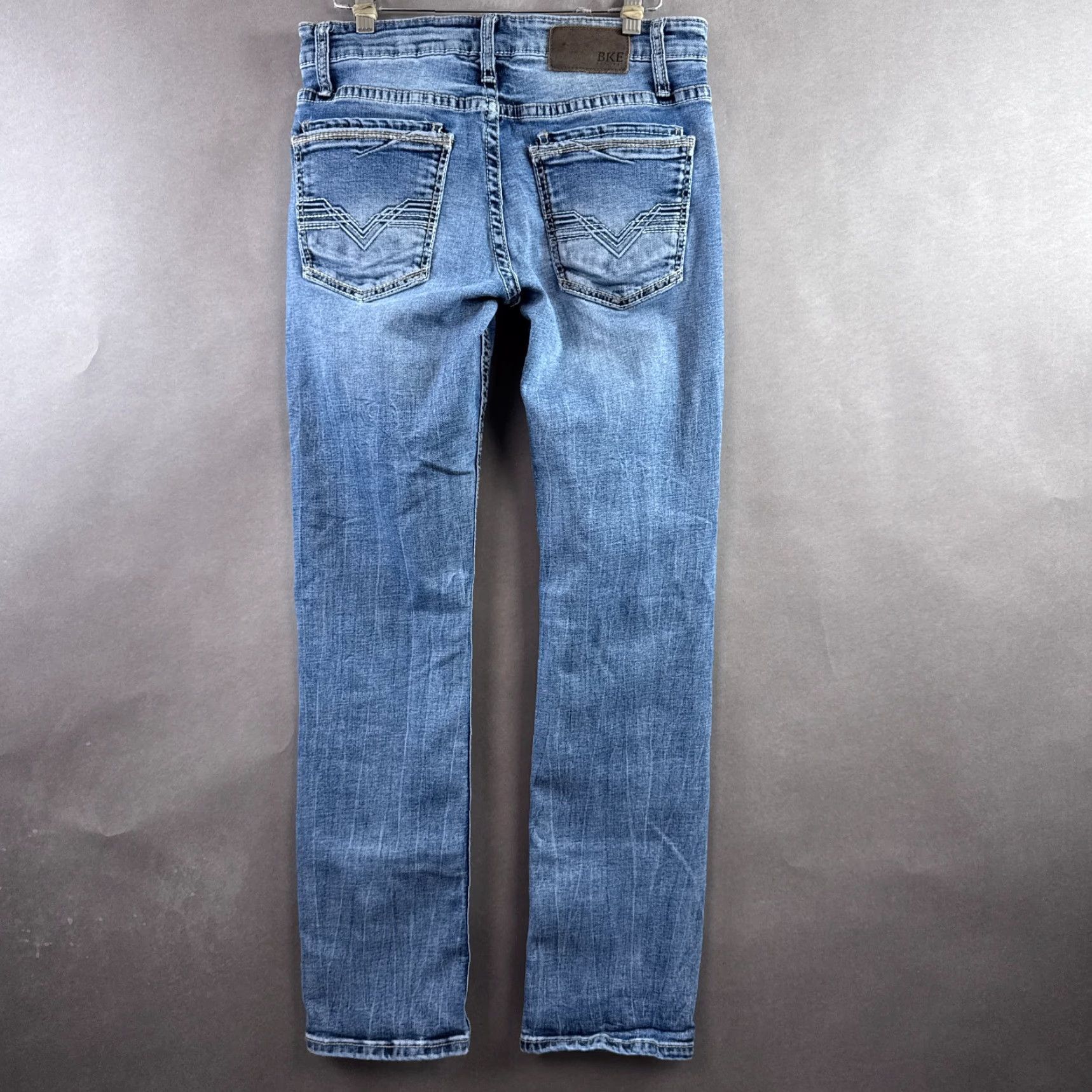 Vintage Buckle Jeans Mens 30x30 Blue Jake Denim Pants Faded Washed Out Buckle Bke Jeans Regular 5-Pocket blue Denim Mens Jeans 30x30 Size US 31 - 3 Thumbnail