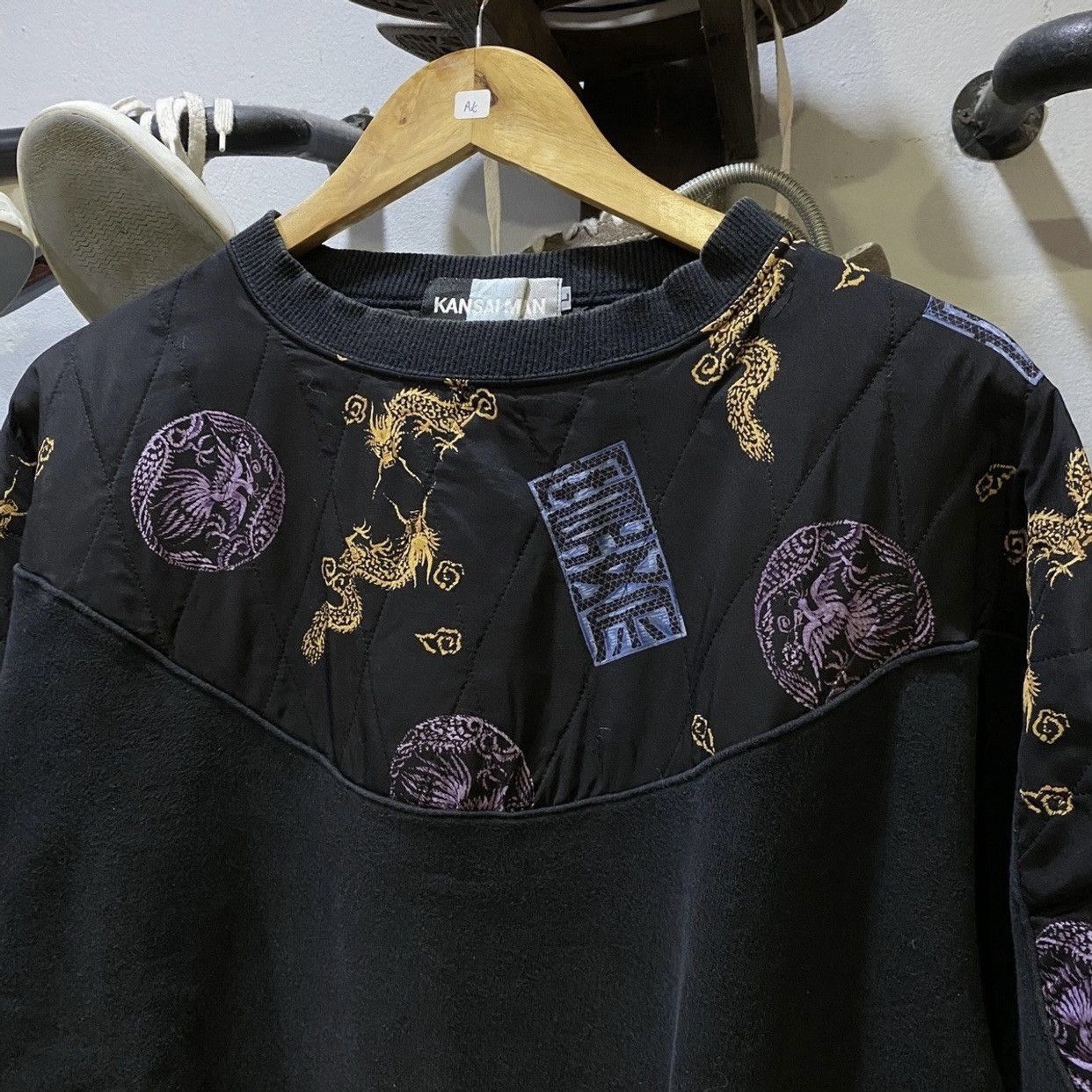 Designer × Japanese Brand × Kansai Yamamoto Vintage Kansai Man Sukajan Design Dragon Sweatshirts Size US M / EU 48-50 / 2 - 3 Thumbnail
