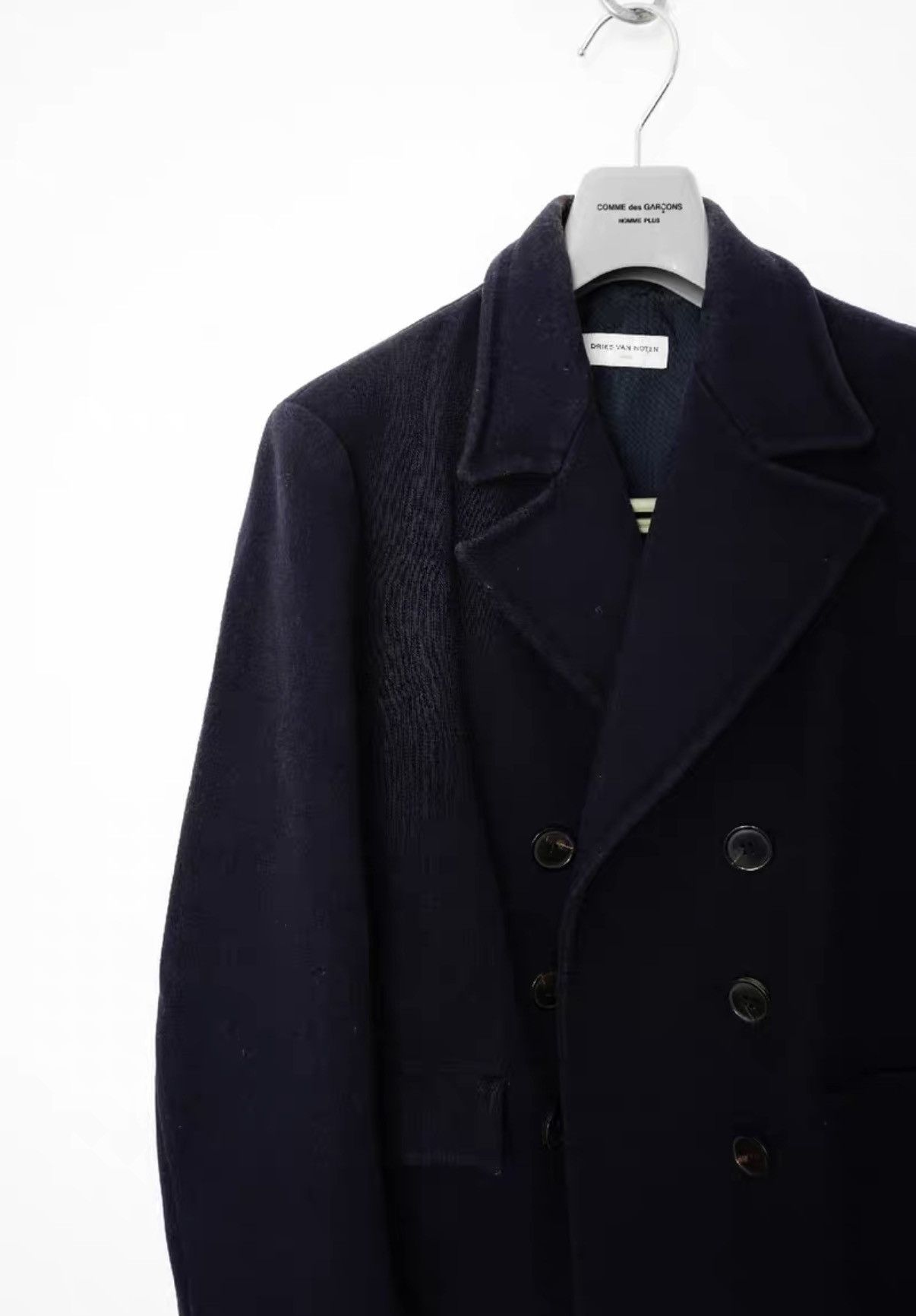 Dries Van Noten Dries Van Noten Wool Double-Breasted Short Coat Size US S / EU 44-46 / 1 - 4 Thumbnail