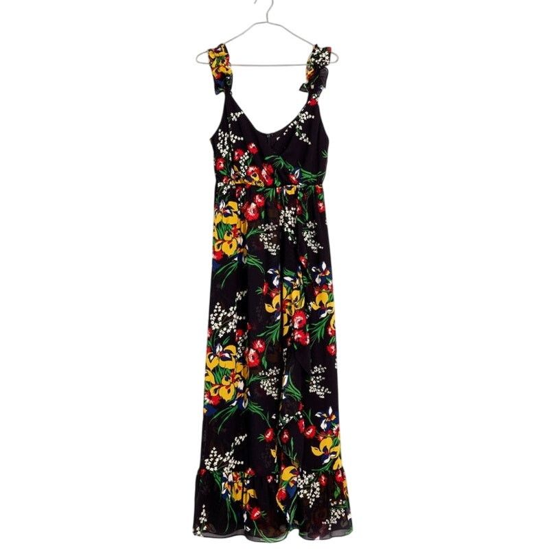Madewell Madewell Ruffle-Strap Wrap Black SunDress in Black Orchid 12 Size XL / US 12-14 / IT 48-50 - 4 Thumbnail