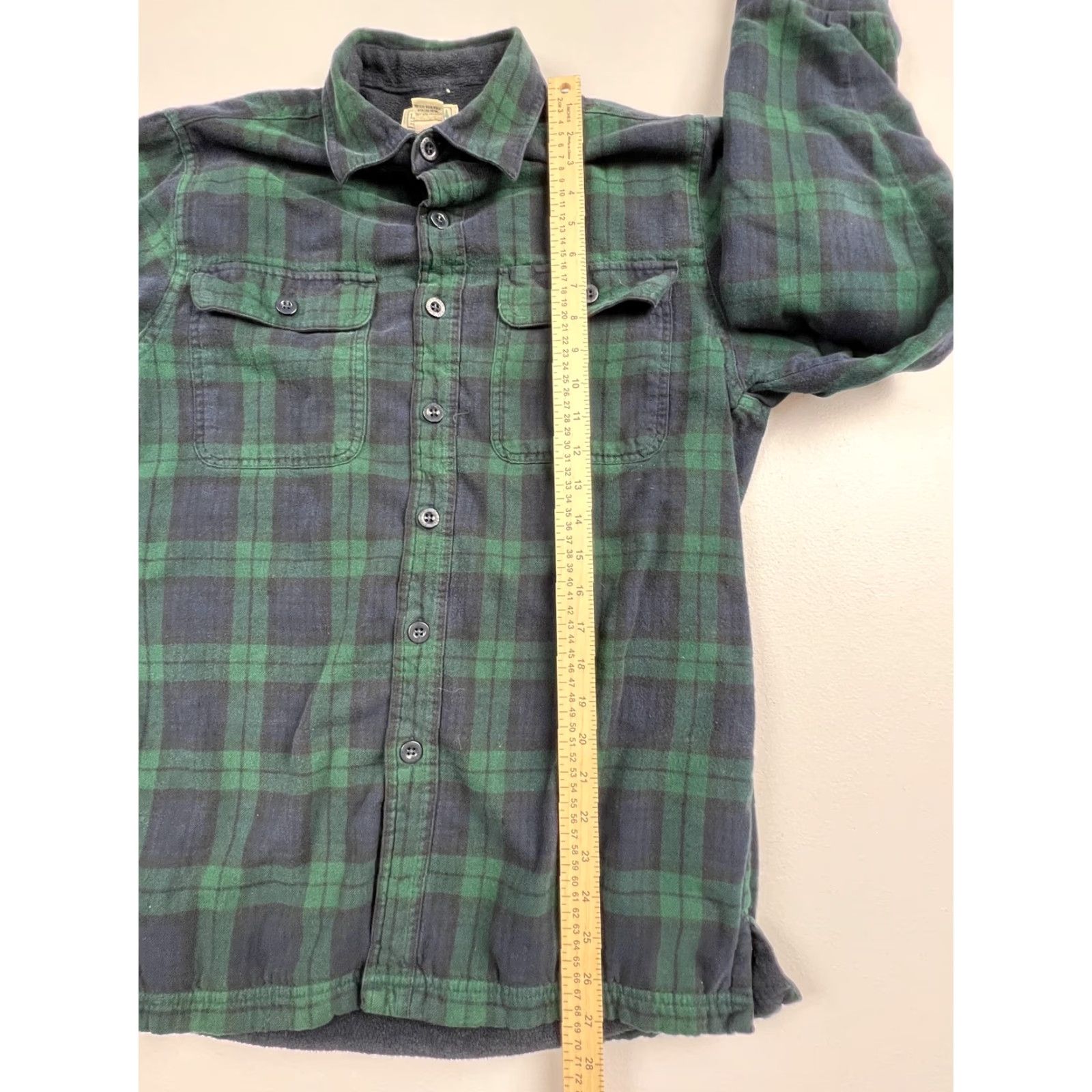 Vintage L.L. Bean Jacket Mens Small Green Plaid Flannel Fleece Lined Outdoor Button Front Short Coat/Workwear Mens Size US S / EU 44-46 / 1 - 5 Thumbnail