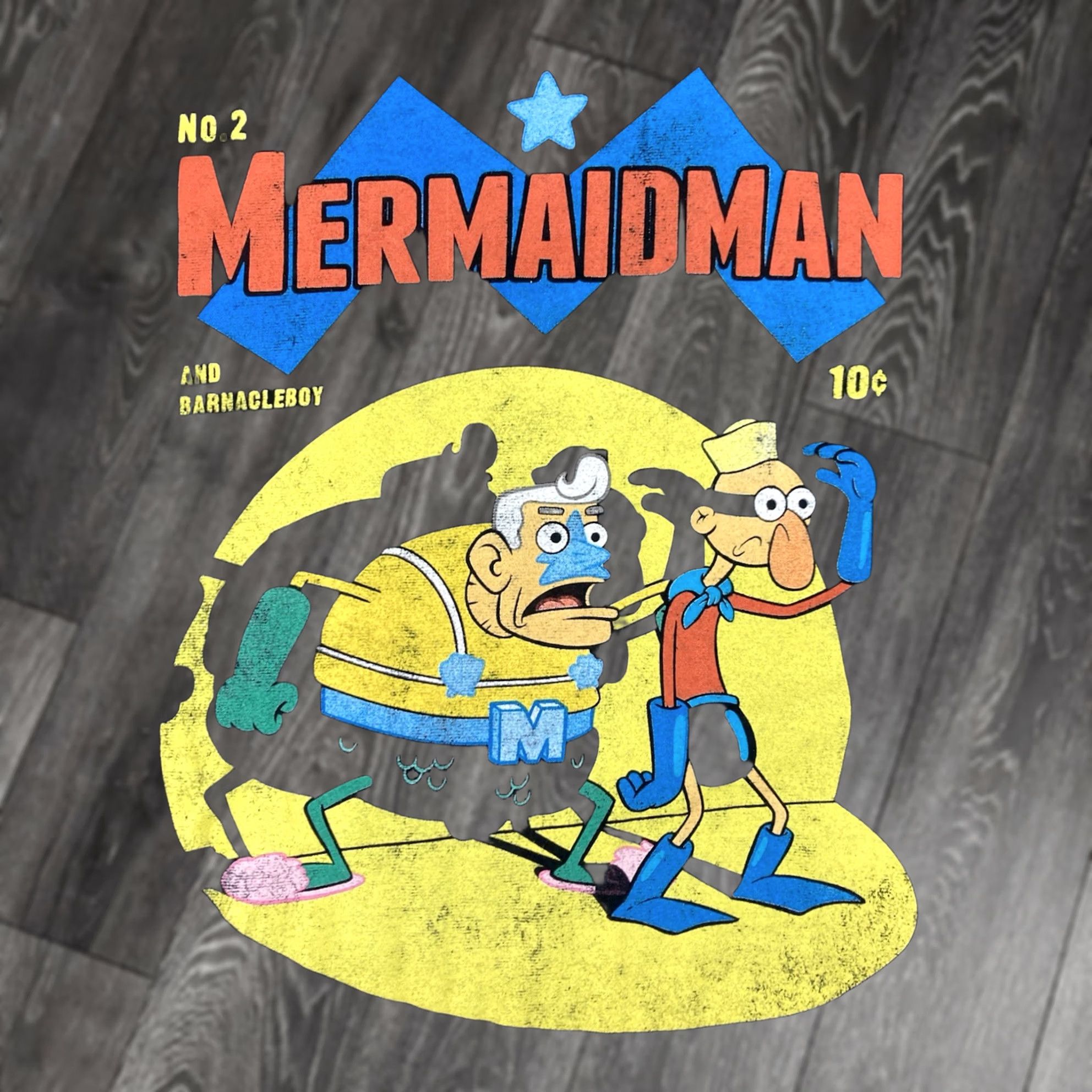 Nickelodeon Nickelodeon Mermaidman Graphic T-shirt Men Large Black Short Sleeve Size US L / EU 52-54 / 3 - 1 Thumbnail