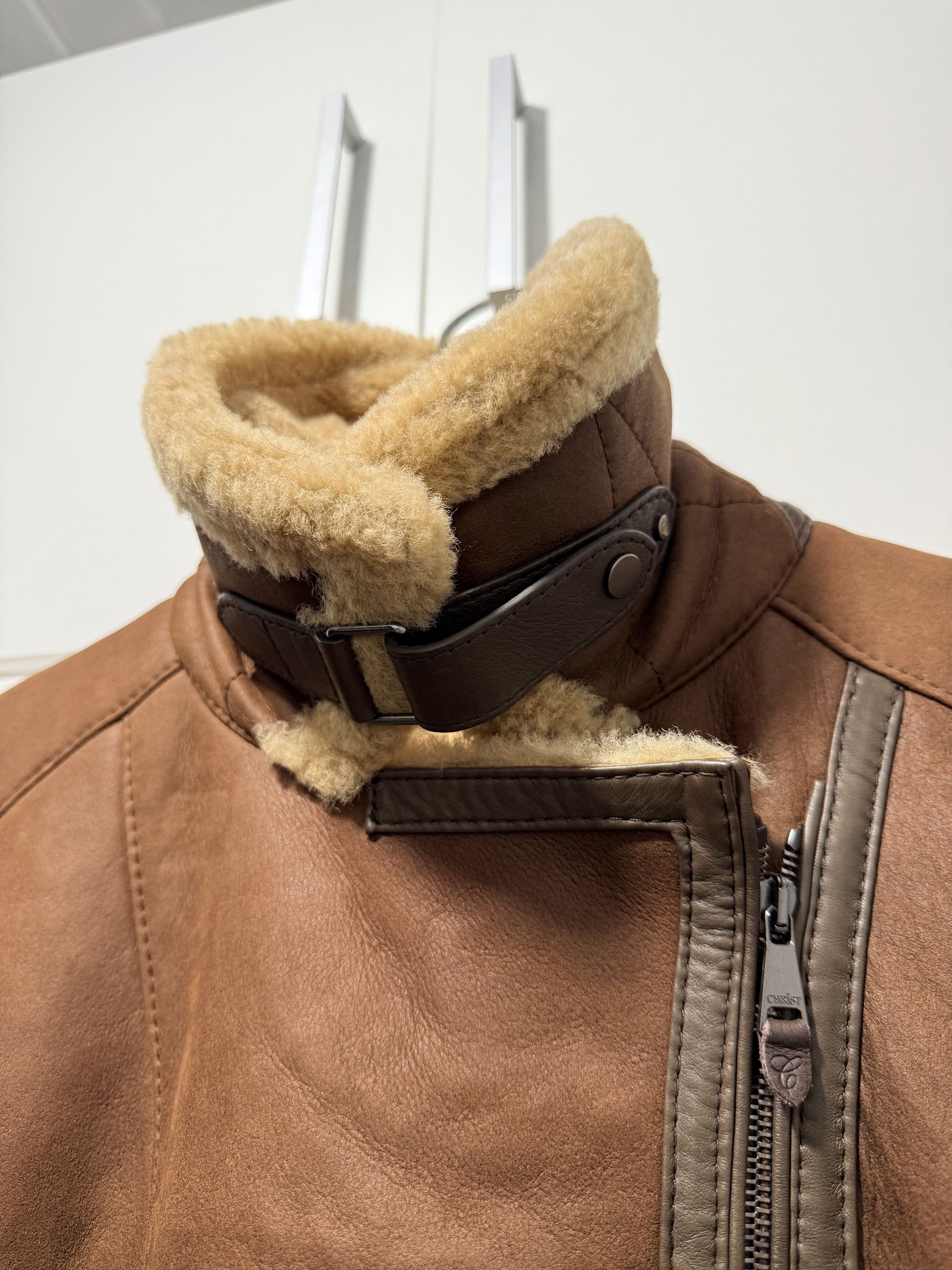 Other Werner Christ Shearling Lambskin Biker Jacket Size M / US 6-8 / IT 42-44 - 5 Thumbnail