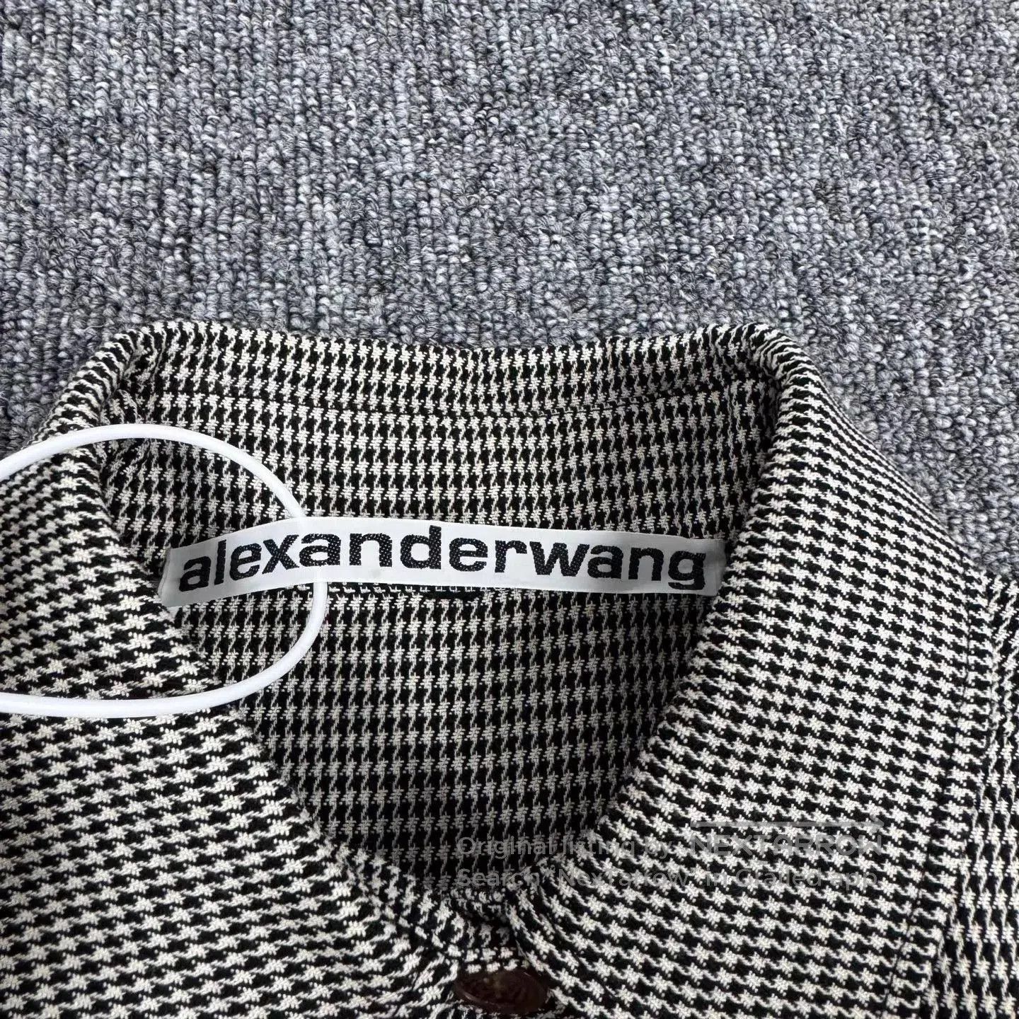 Alexander Wang Checkered Long Sleeve Button. Size US XS / EU 42 / 0 - 5 Thumbnail