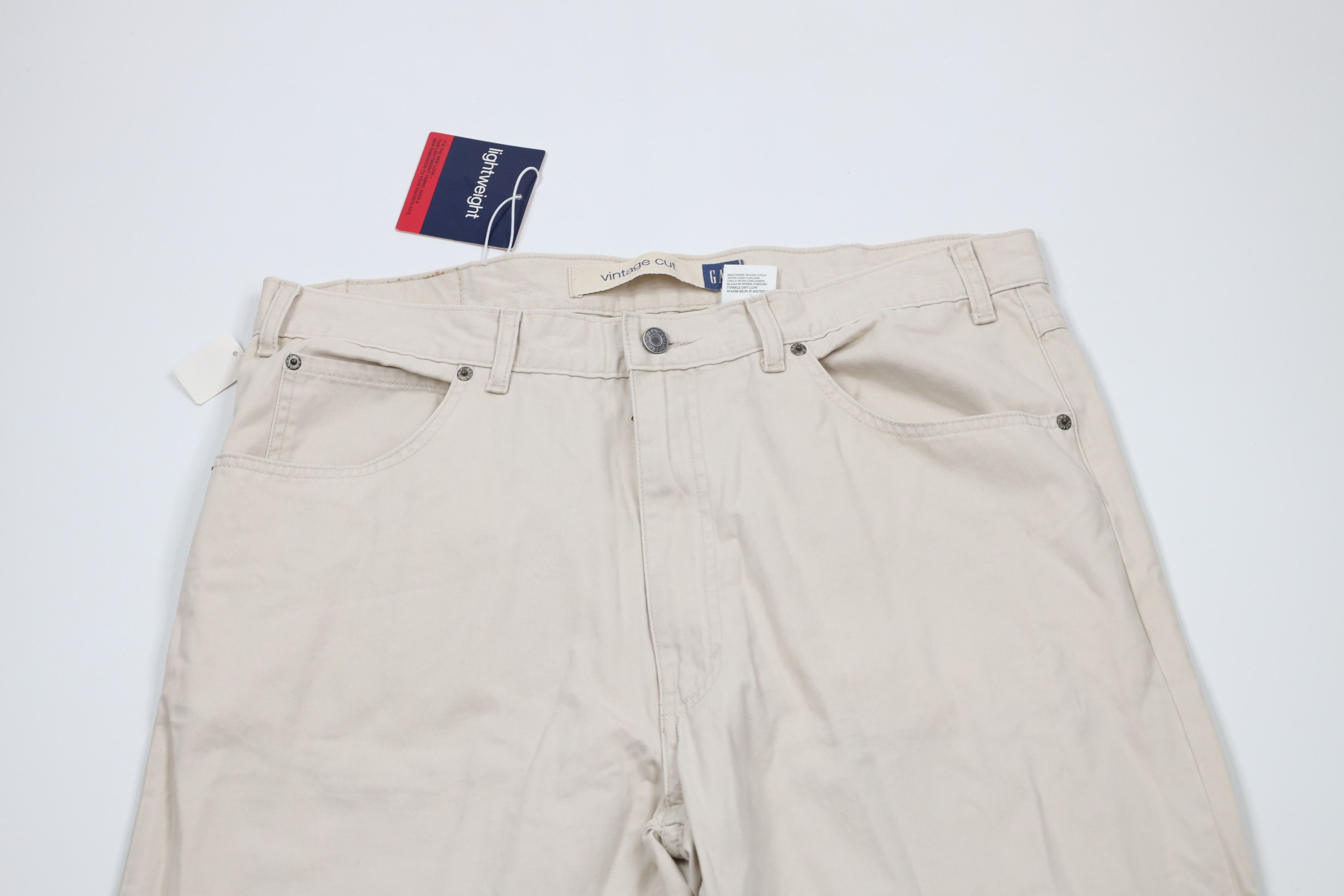 Gap × Vintage Deadstock Vintage Y2K 2001 Gap Baggy Vintage Cut Pants Beige Size US 38 / EU 54 - 2 Thumbnail