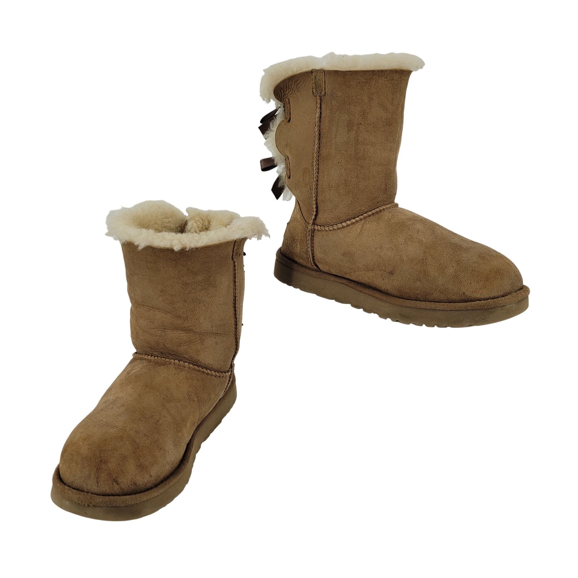 Other UGG Australia Bailey Bow II Leather Boots 8 Chestnut Shearli Size US 8 / IT 38 - 14 Thumbnail
