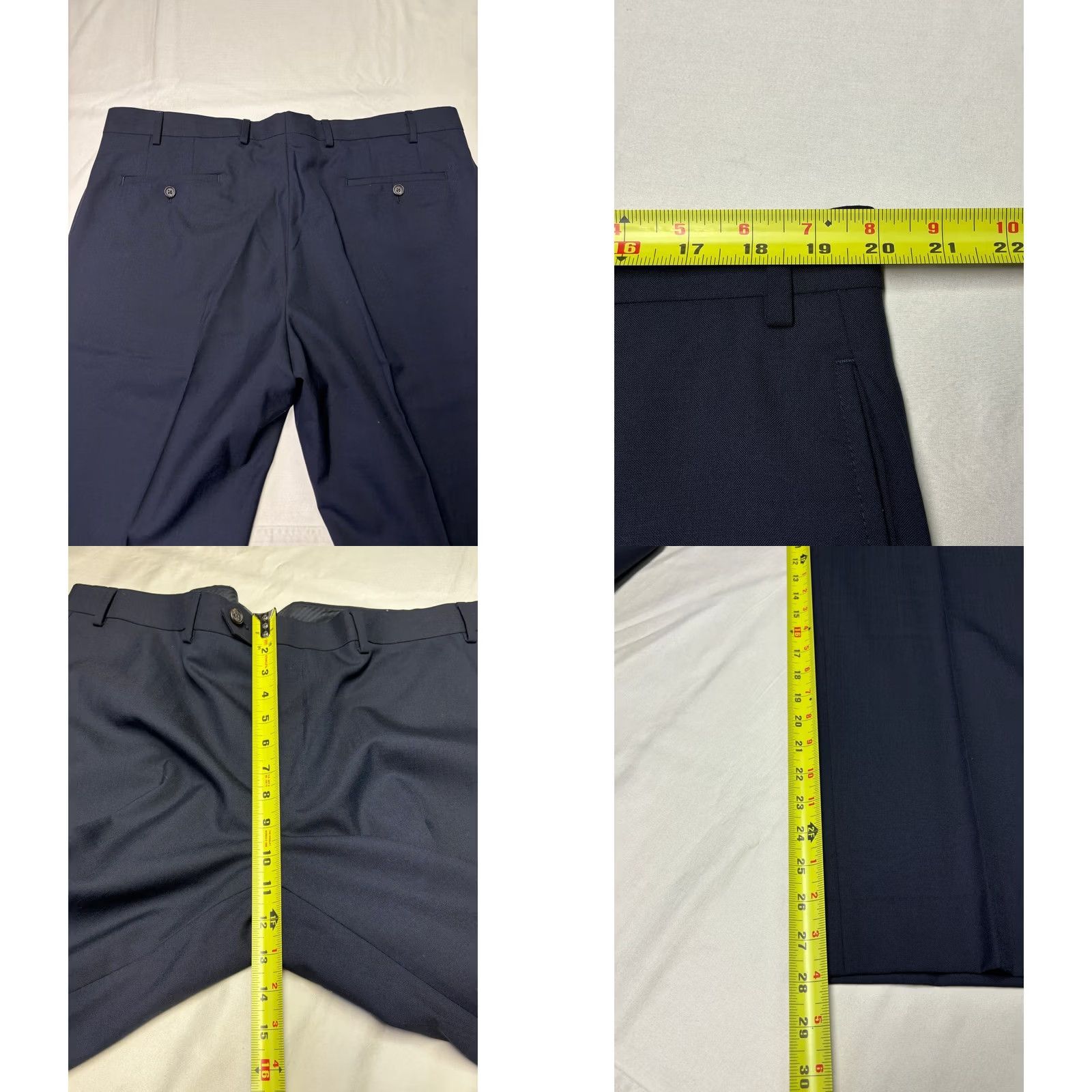 Ralph Lauren Lauren Ralph Lauren Mens Navy Blue Wool Blend Dress Pants Flat Front 38W x 28L Dress Pants, 38, Navy, Wool Blend, Regular, Mens Size US 38 / EU 54 - 8 Thumbnail