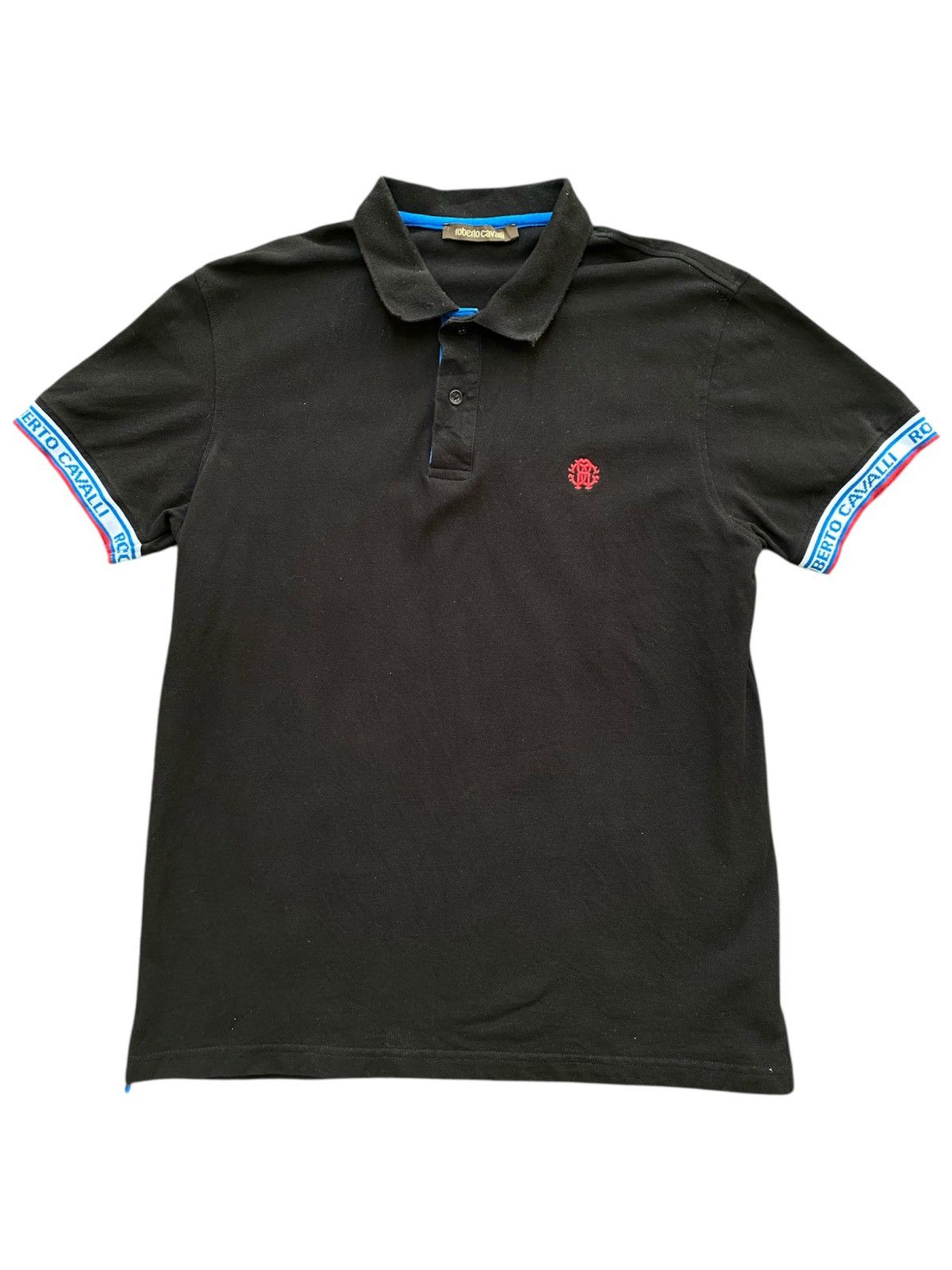 Roberto Cavalli Vintage Roberto Cavalli Cuffs Tape Polo Shirts Size US M / EU 48-50 / 2 - 1 Thumbnail