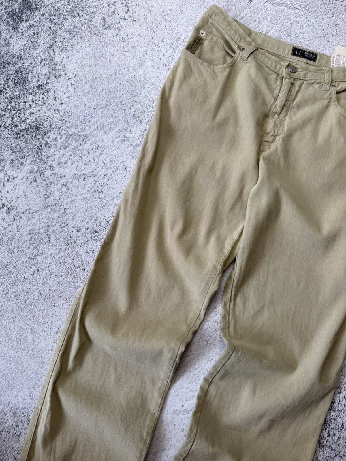 Armani Vintage Armani Jeans Linen Pants Metal Logo Old Money Size US 32 / EU 48 - 12 Thumbnail