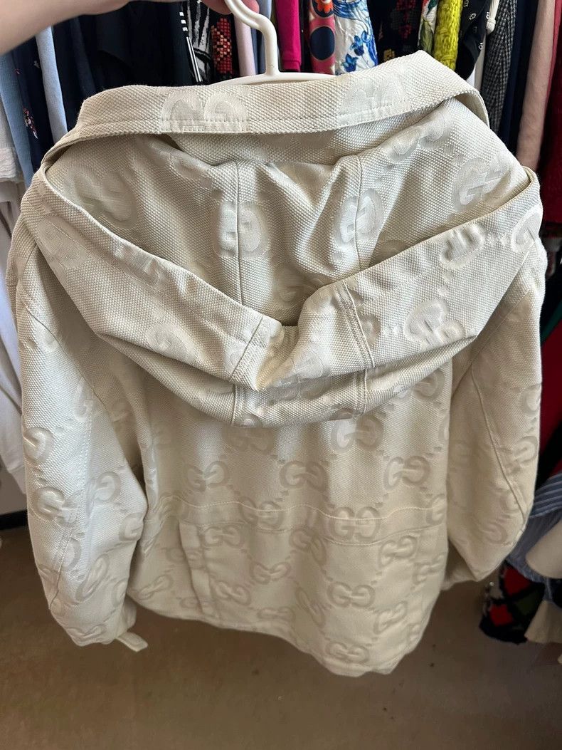 Gucci Gucci Beige full-print embossed windbreaker jacket Size S / US 4 / IT 40 - 2 Thumbnail
