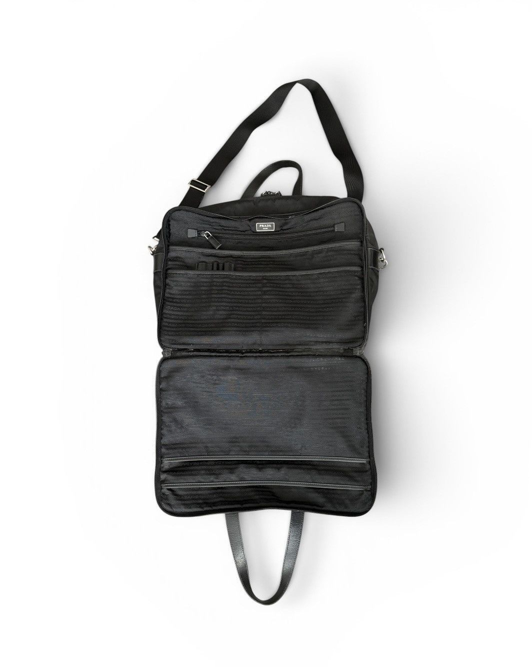 Prada Prada Saffiano Leather Nylon Travel Bag Size ONE SIZE - 4 Thumbnail
