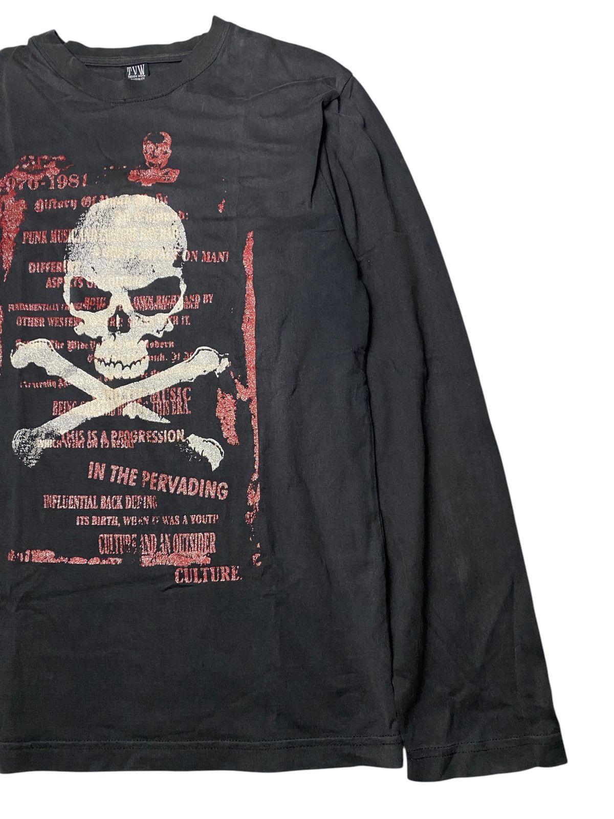 If Six Was Nine 2000's TVW Skull Longsleeve Size US M / EU 48-50 / 2 - 5 Thumbnail