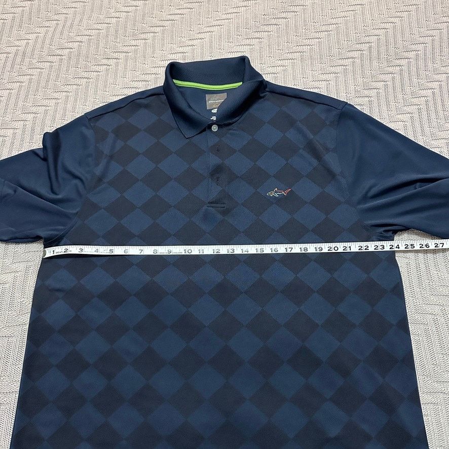 Greg Norman Greg Norman navy blue harlequin polo shirt size XL Size US XL / EU 56 / 4 - 5 Thumbnail