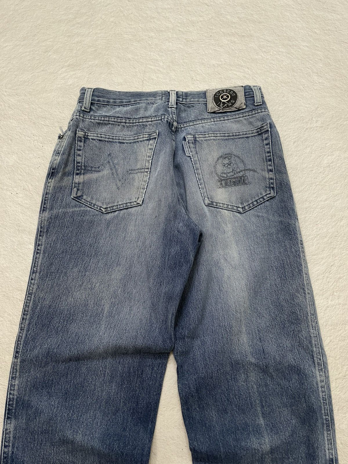Japanese Brand 2000s Iceberg Jeans Washed Embroidered Y2K Japanese If6was9 Size US 29 - 8 Thumbnail