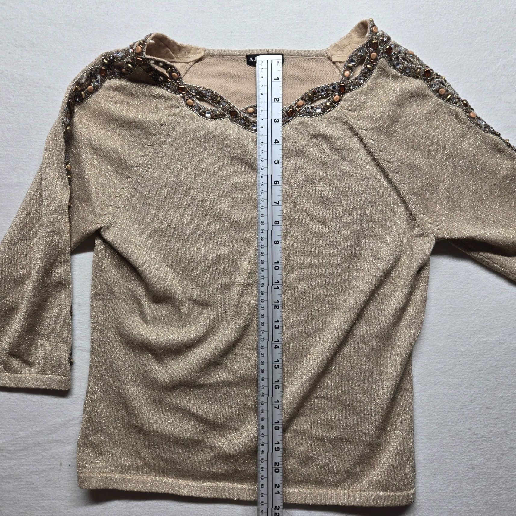 Vintage A.D. originals Brown Long Sleeve Lightweight Sweater Trim on Neck & Arms Medium Size M / US 6-8 / IT 42-44 - 6 Thumbnail