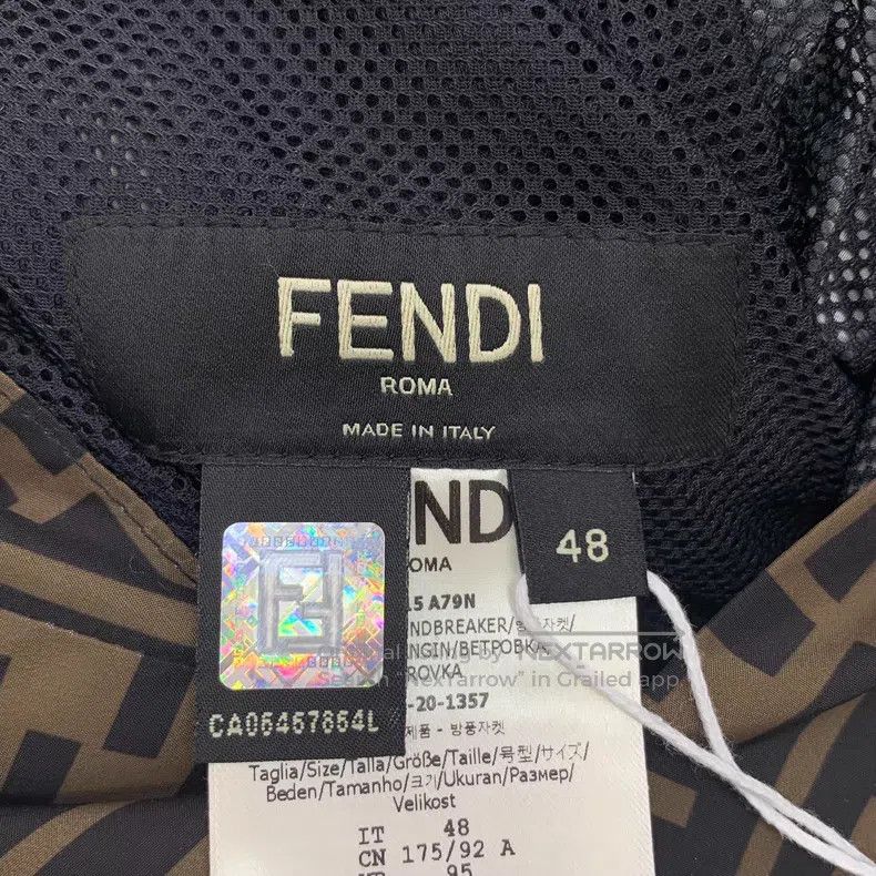 Fendi Fendi Dark Brown Logo Monogram Printed Hooded Zip-Up Long Size US M / EU 48-50 / 2 - 5 Thumbnail