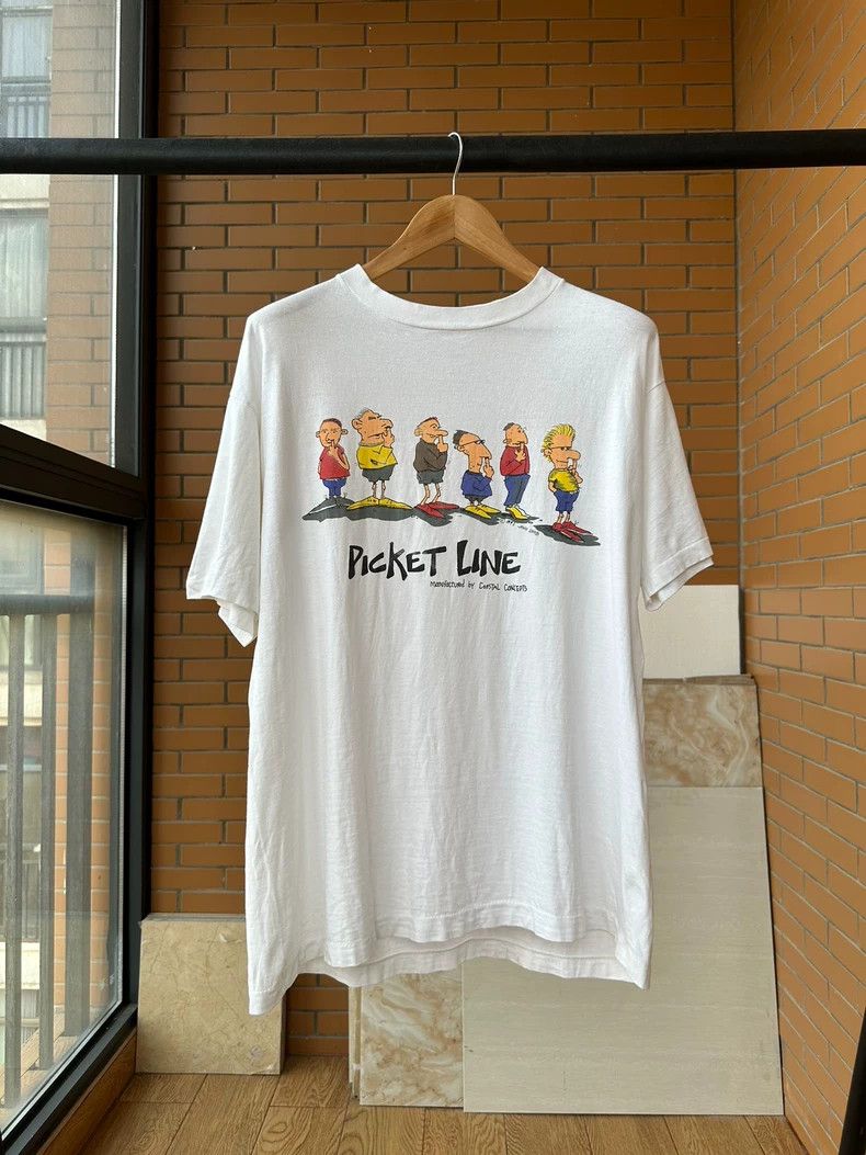 Vintage Vintage Tee 1991 Picket Line 2505-Nextarrow Size US XL / EU 56 / 4 - 1 Thumbnail