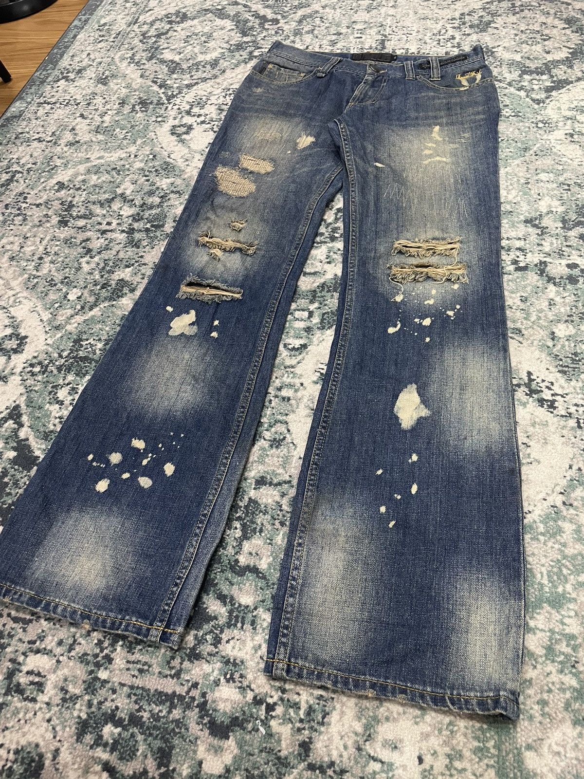 Other Of The Neige Style Distressed Flare Denim Jeans Size US 32 / EU 48 - 3 Thumbnail