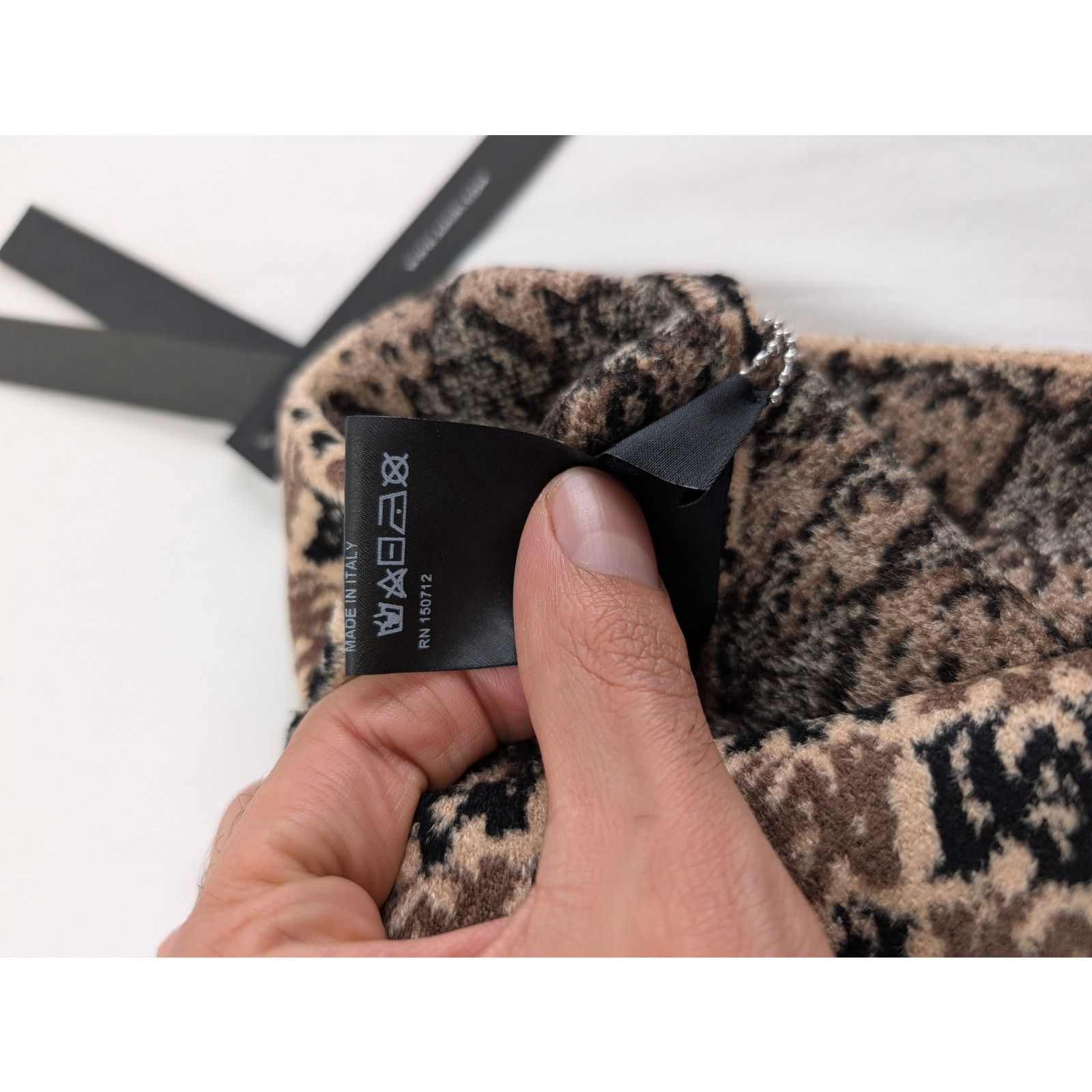Amiri o1rshd1 Q:4 / Size: OS / MA Swirl Beanie Cap / Hat in Camel Size ONE SIZE - 9 Thumbnail
