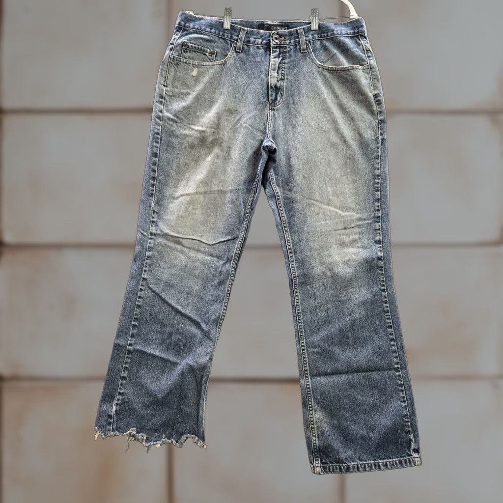 VINTAGE Anchor Blue Jeans Mens 36 Blue Denim Straight Leg