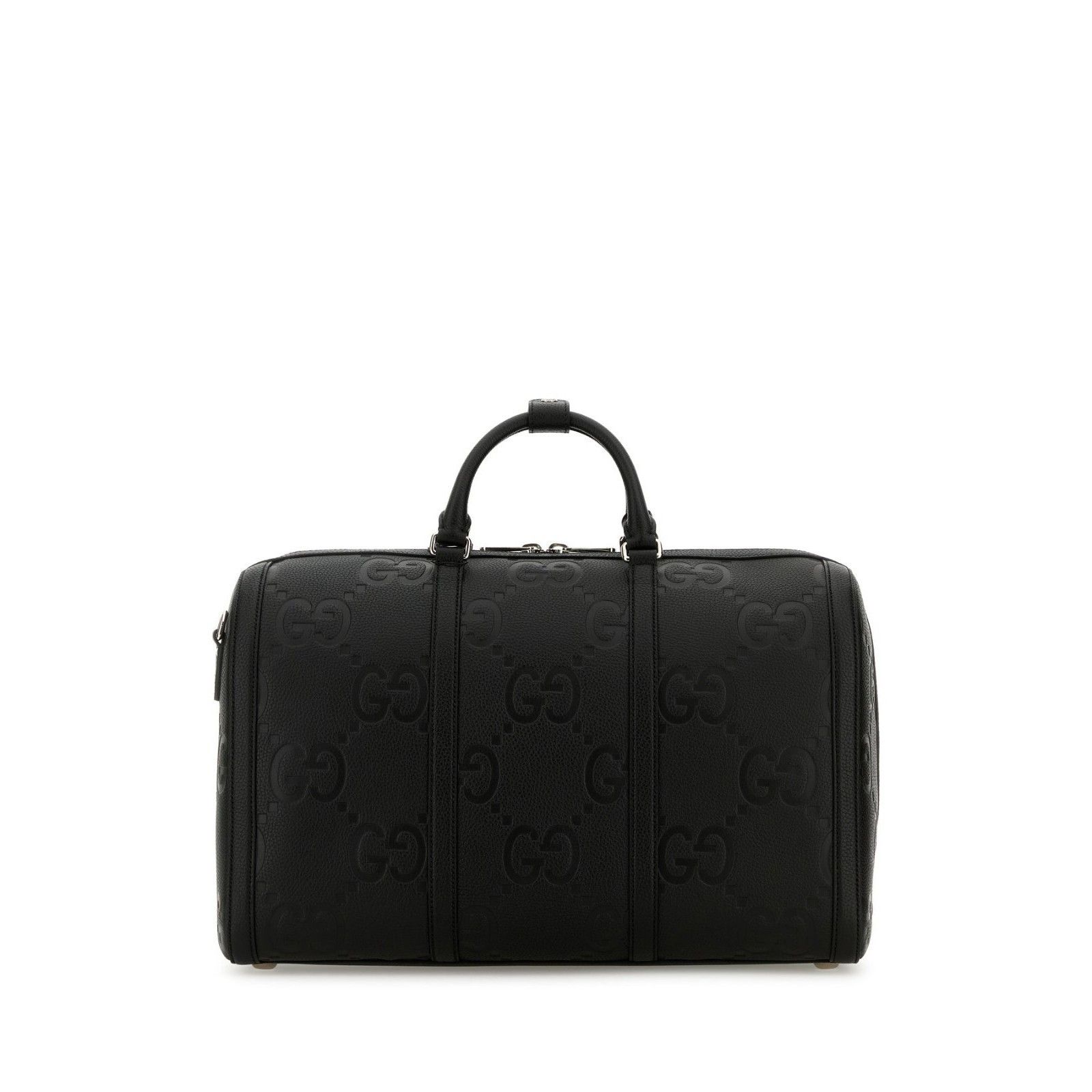 GUCCI GG Black Leather Travel Duffle Bag New & Authentic