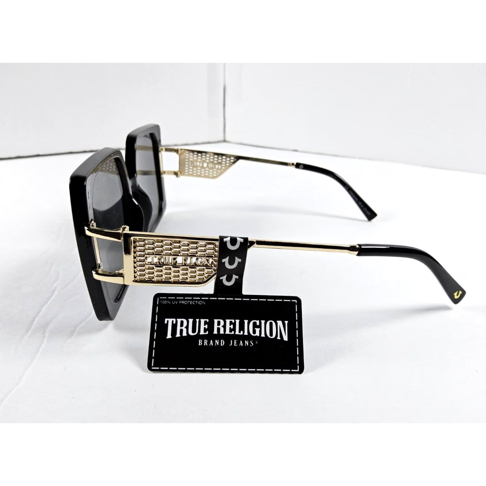 True Religion VINTAGE True Religion Sunglasses Square Oversized Logo UV Protection Womens Size ONE SIZE - 4 Thumbnail
