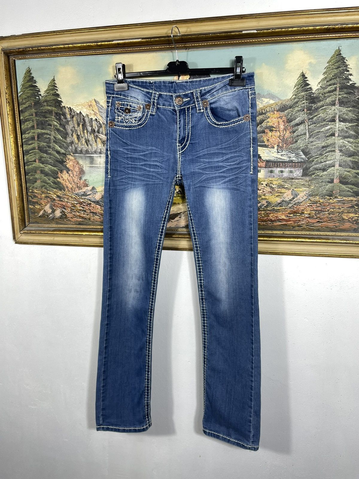 True Religion × Vintage True Religion Vintage Y2k Blue Denim Jeans Pants Drip Swag Size 30" / US 8 / IT 44 - 3 Thumbnail
