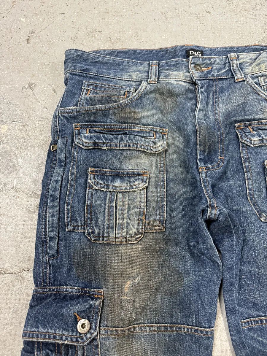 Dolce & Gabbana AW2005 Dolce & Gabbana Destroyed Cargo Denim Jeans Size US 33 - 8 Thumbnail
