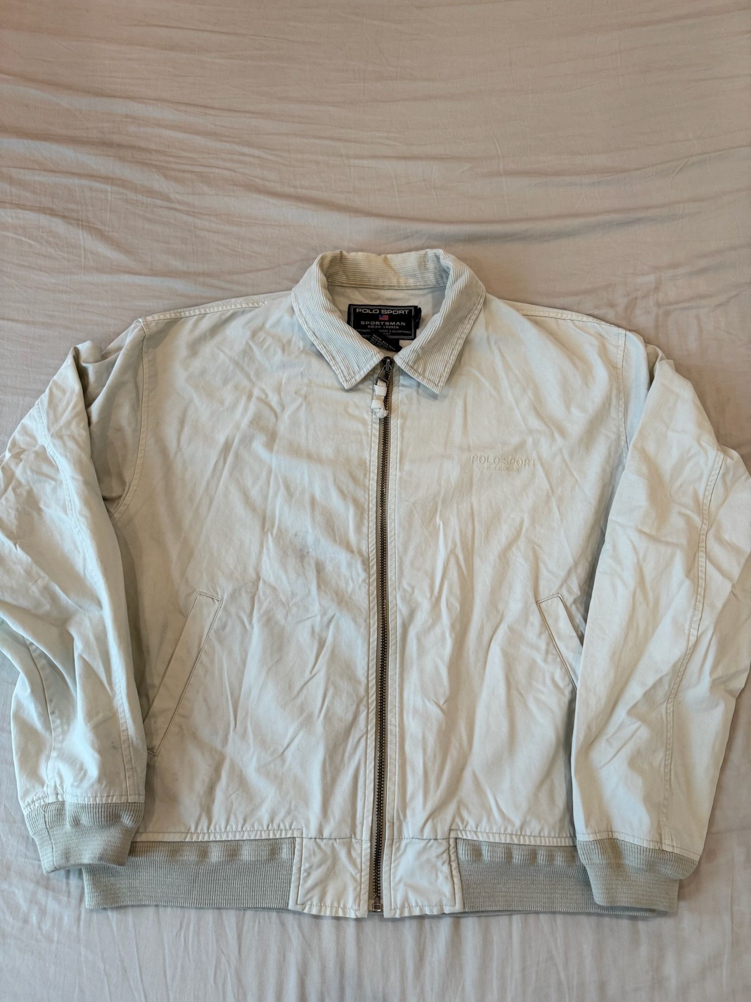 Polo Ralph Lauren Polo Sport Corduroy Collar White Work Jacket Size US XL / EU 56 / 4 - 1 Thumbnail