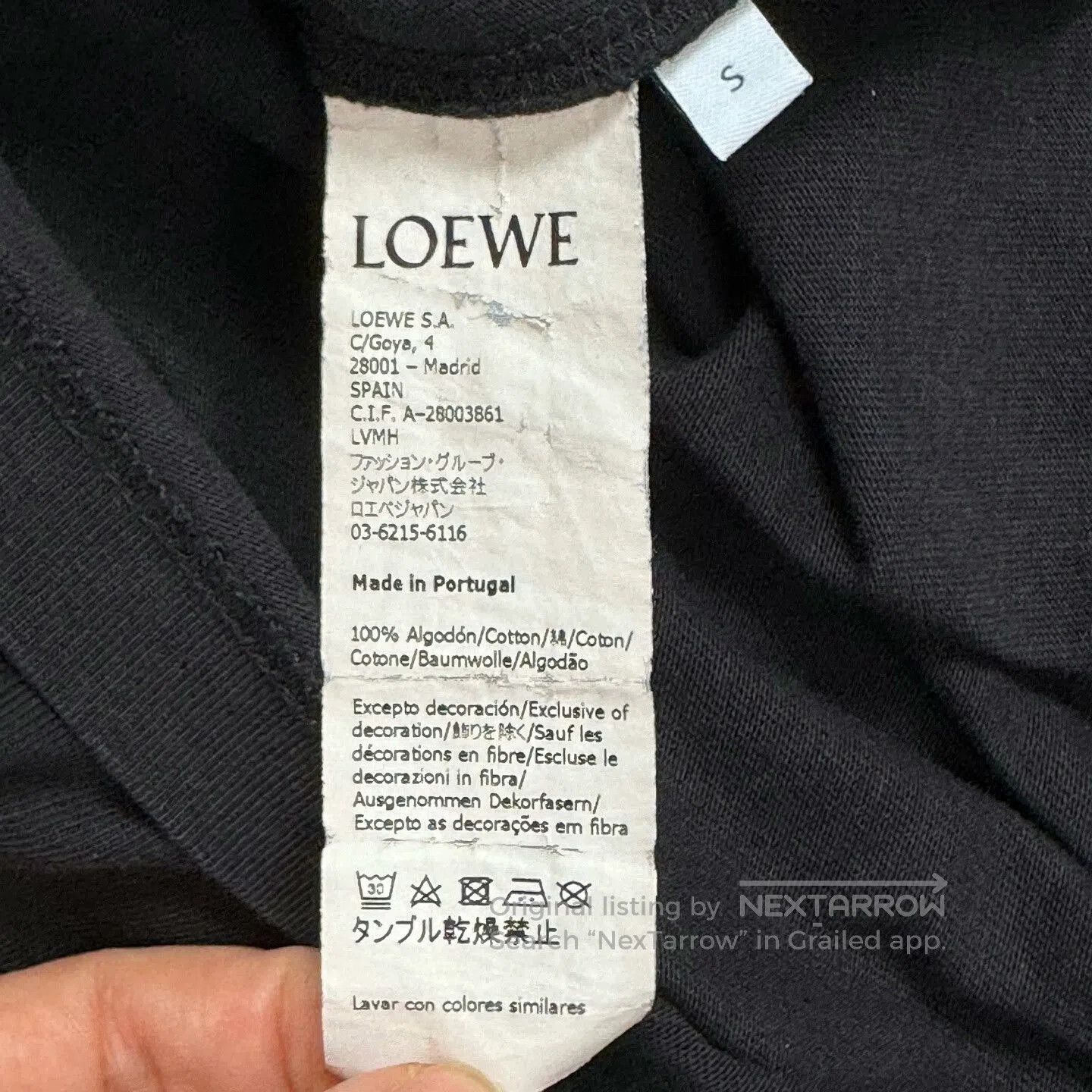 Loewe Loewe Black Embroidered Logo T-Shirt Size S. Size US S / EU 44-46 / 1 - 4 Thumbnail