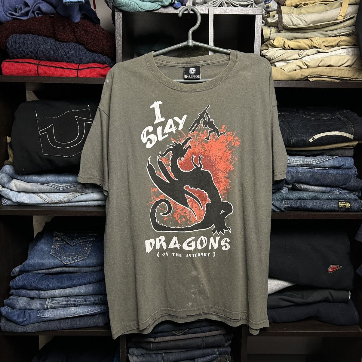 Vintage Vintage Jinx I Slay Dragons Big logo streetwear tee size XL Size US XL / EU 56 / 4 - 1 Thumbnail